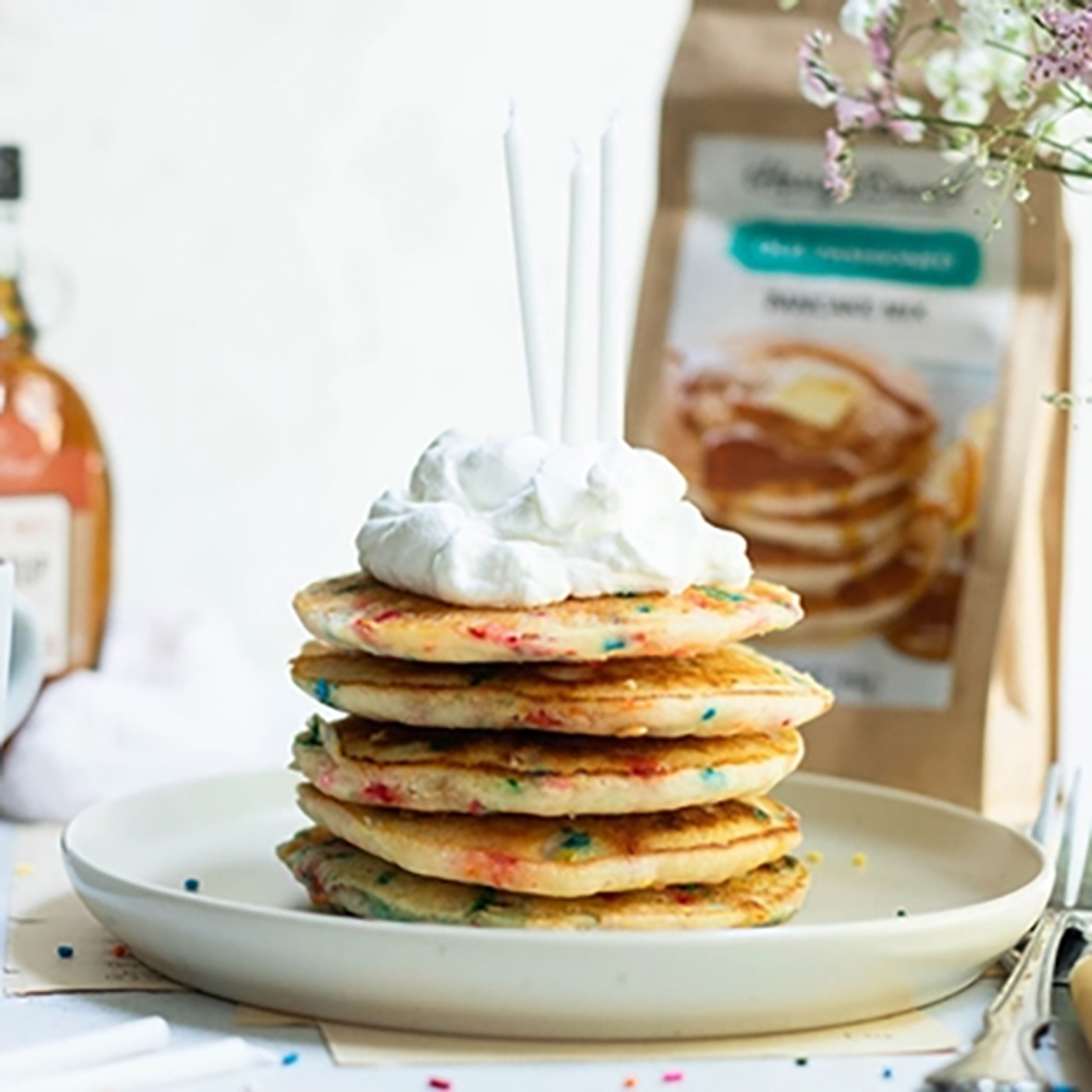 breakfast ideas confetti pancakes
