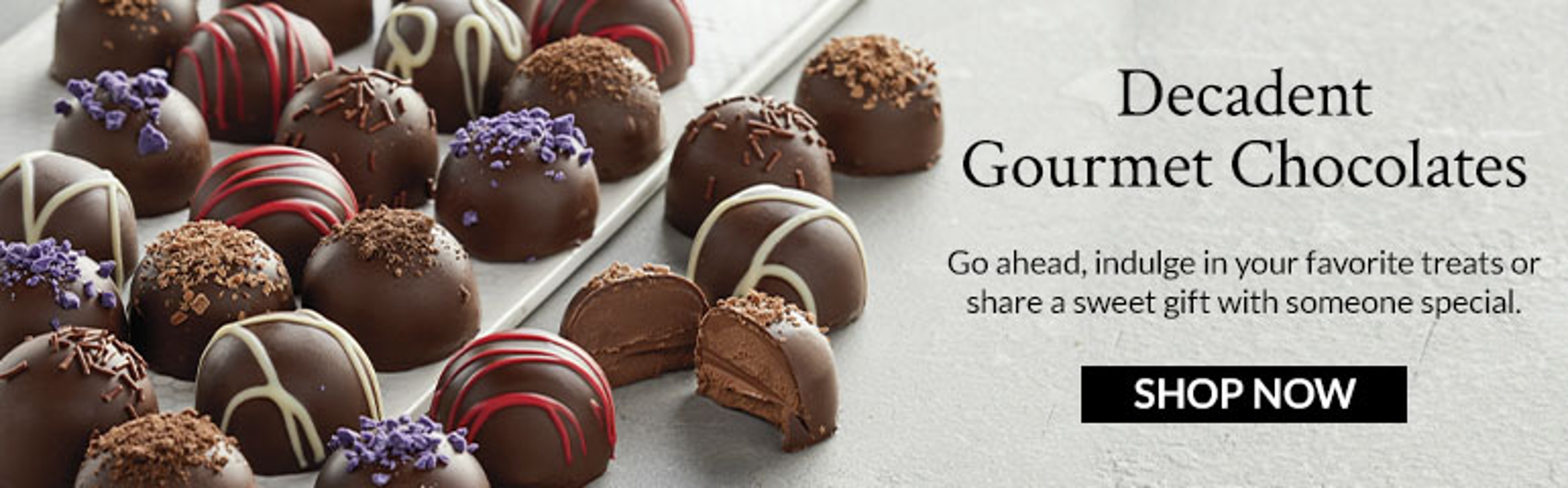 Harry & David Decadent Gourmet Chocolates Collection Banner ad