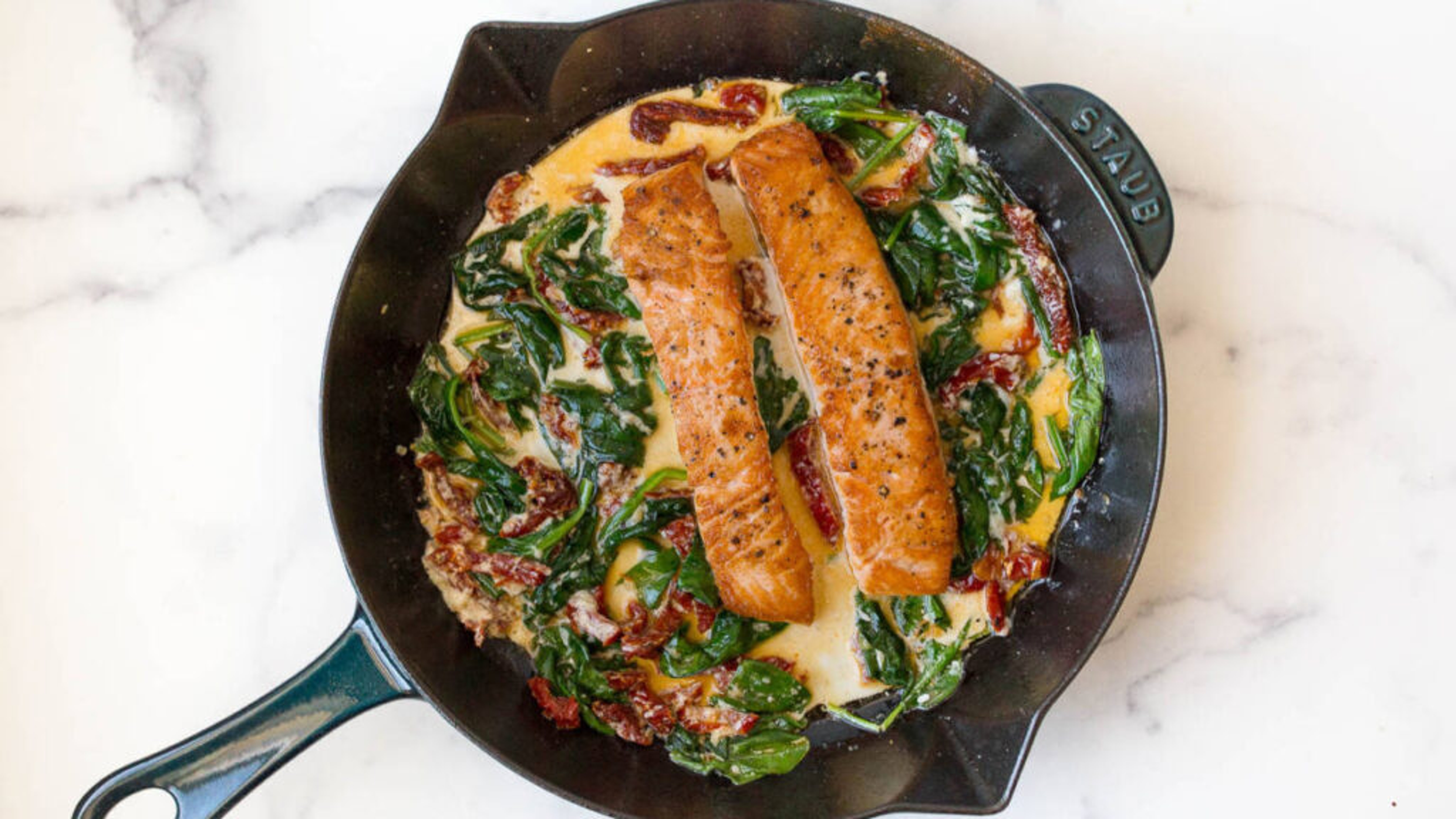 cast iron salmon recipe hero x