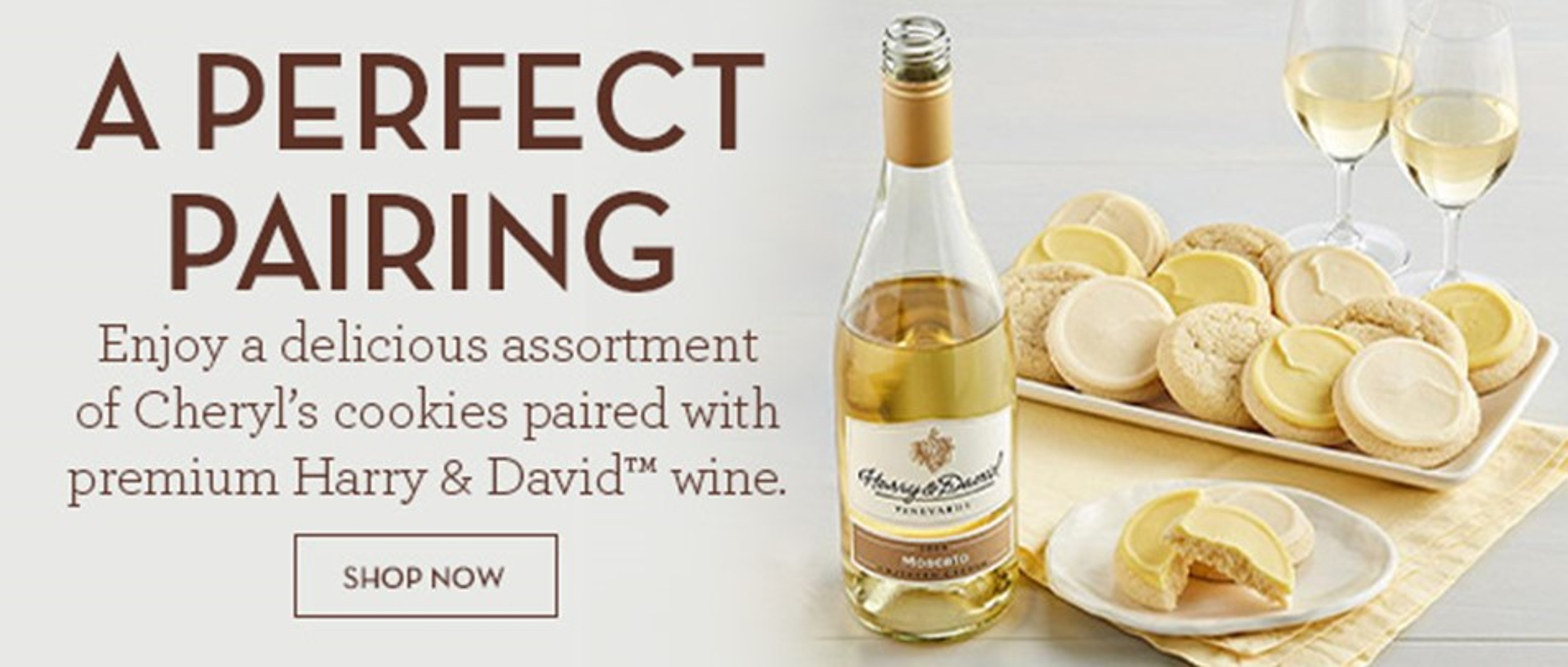 cookie and wine gift ad