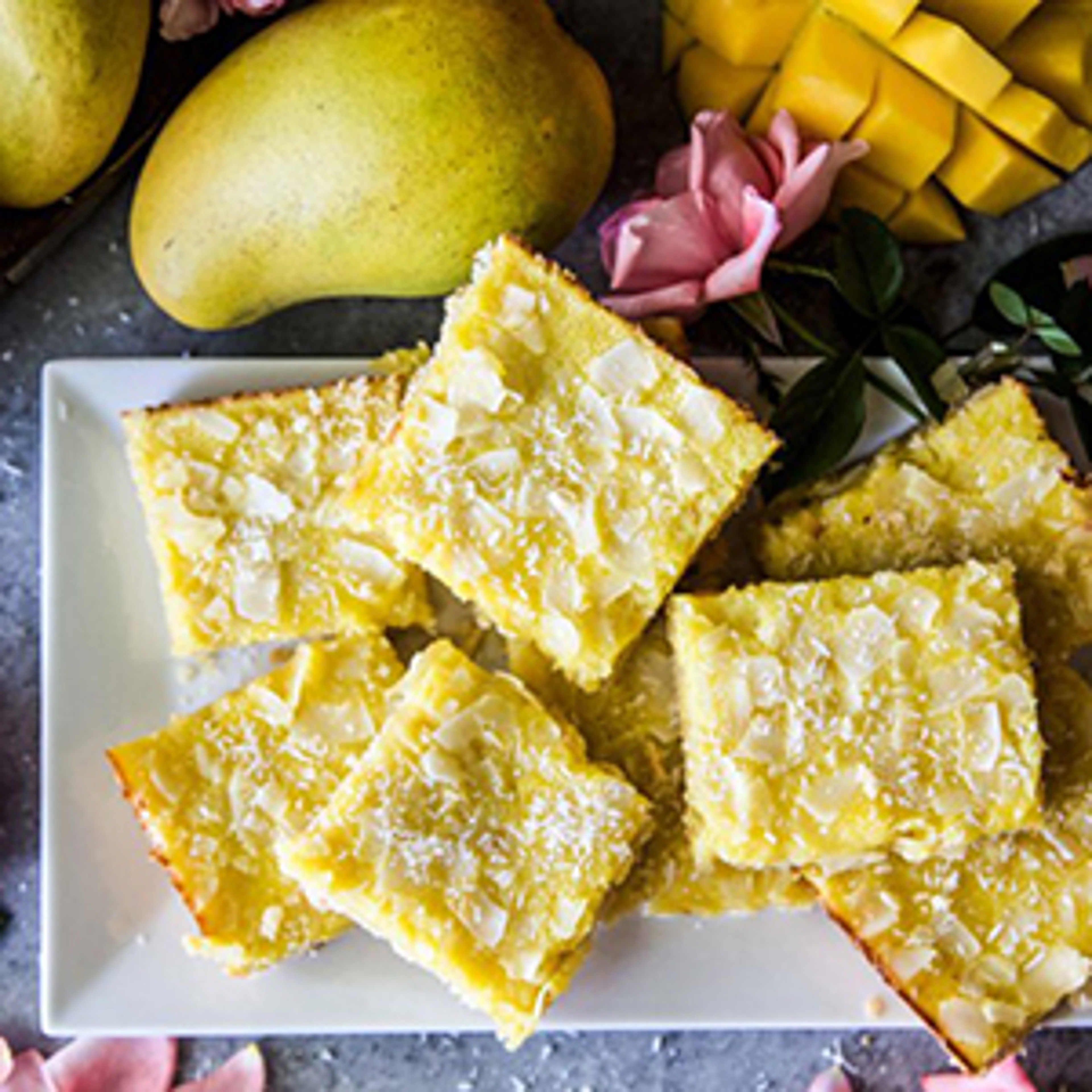 summer desserts mango coconut cookie bar recipe