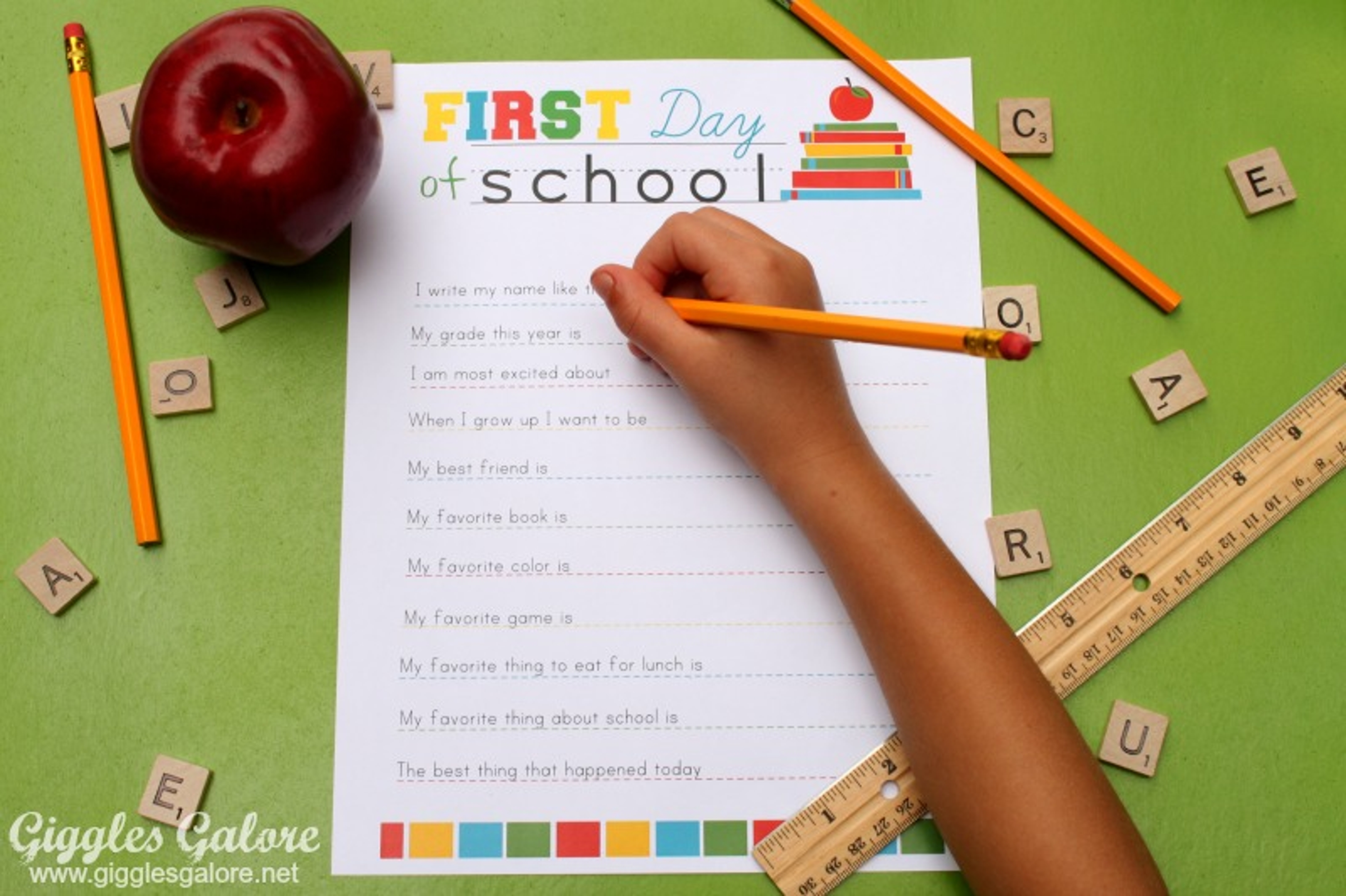 first day of school traditions back to school interview printable