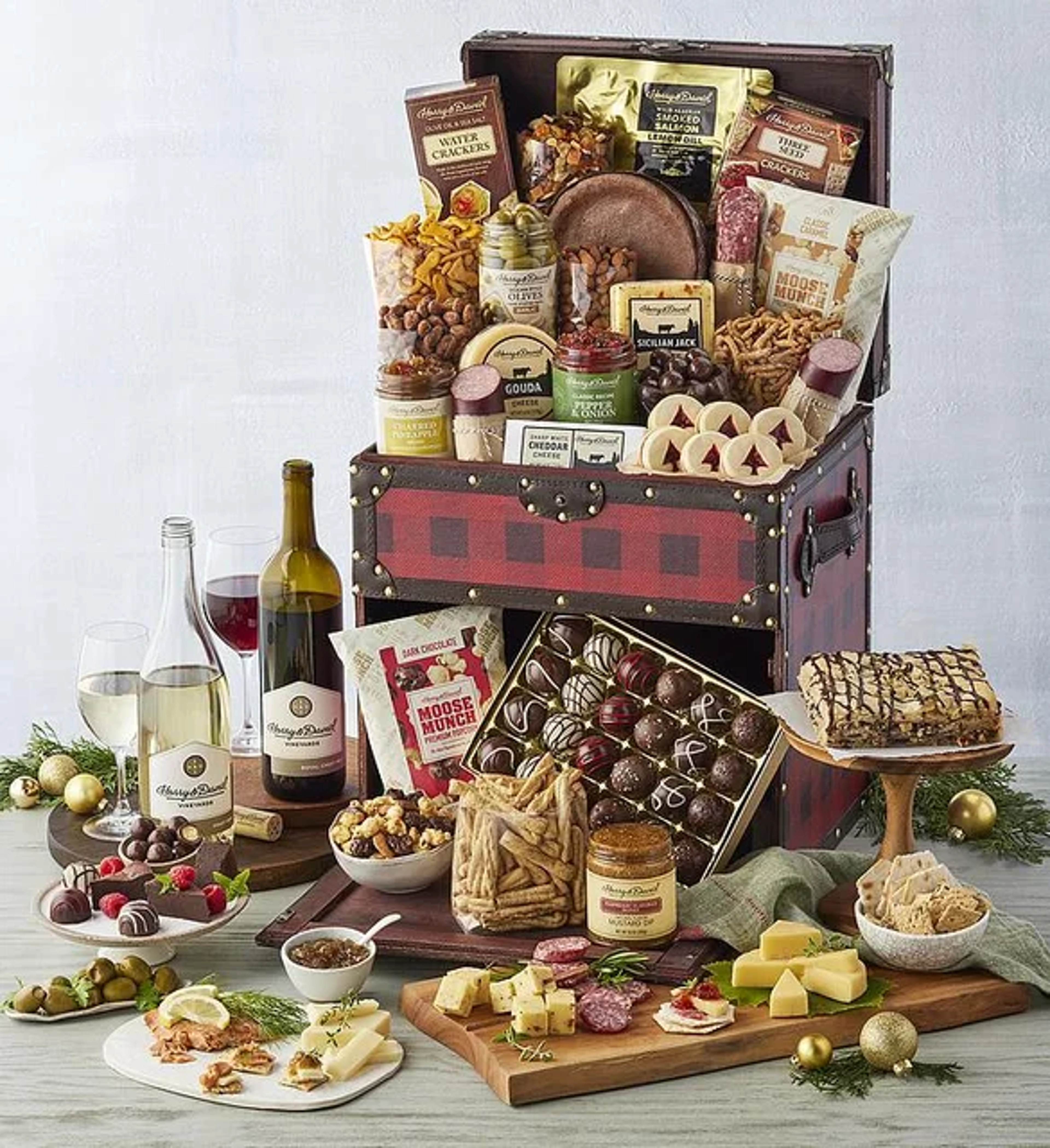 gifts for foodies gourmet celebration chest with wine