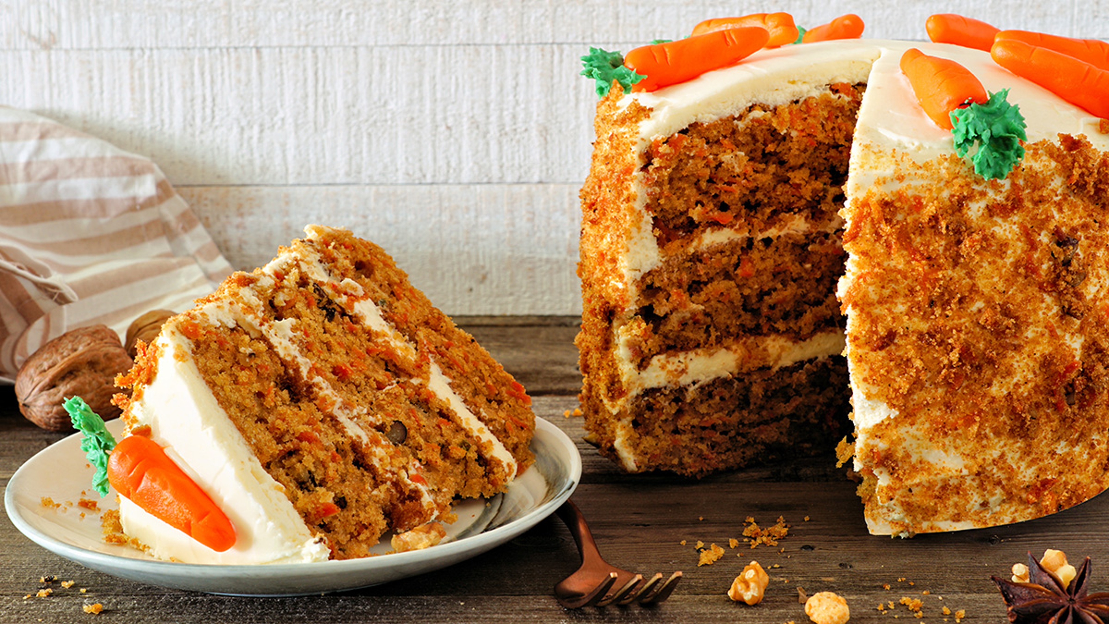 history of carrots slice of carrot cake