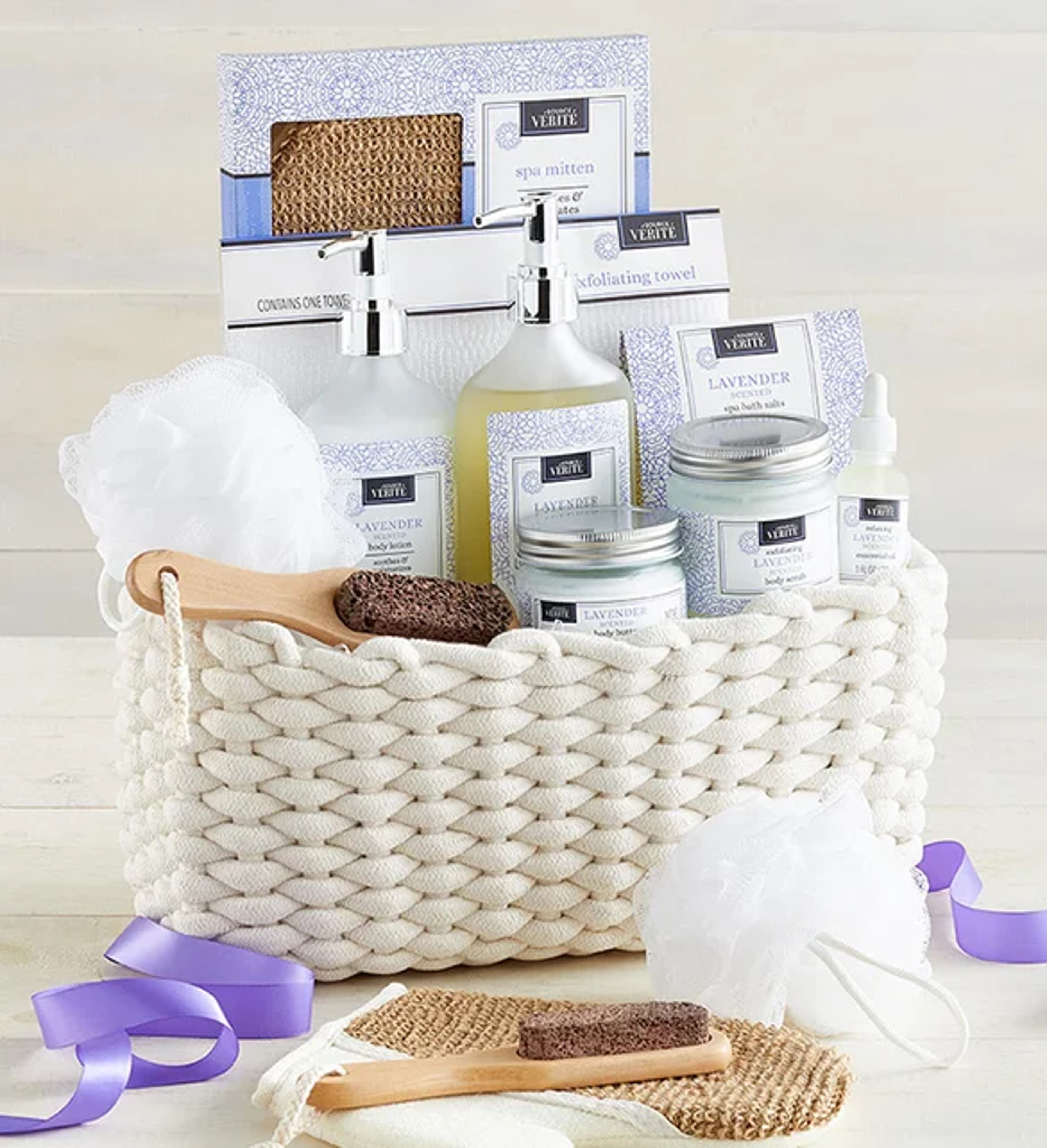 womens day gifts lavender spa basket