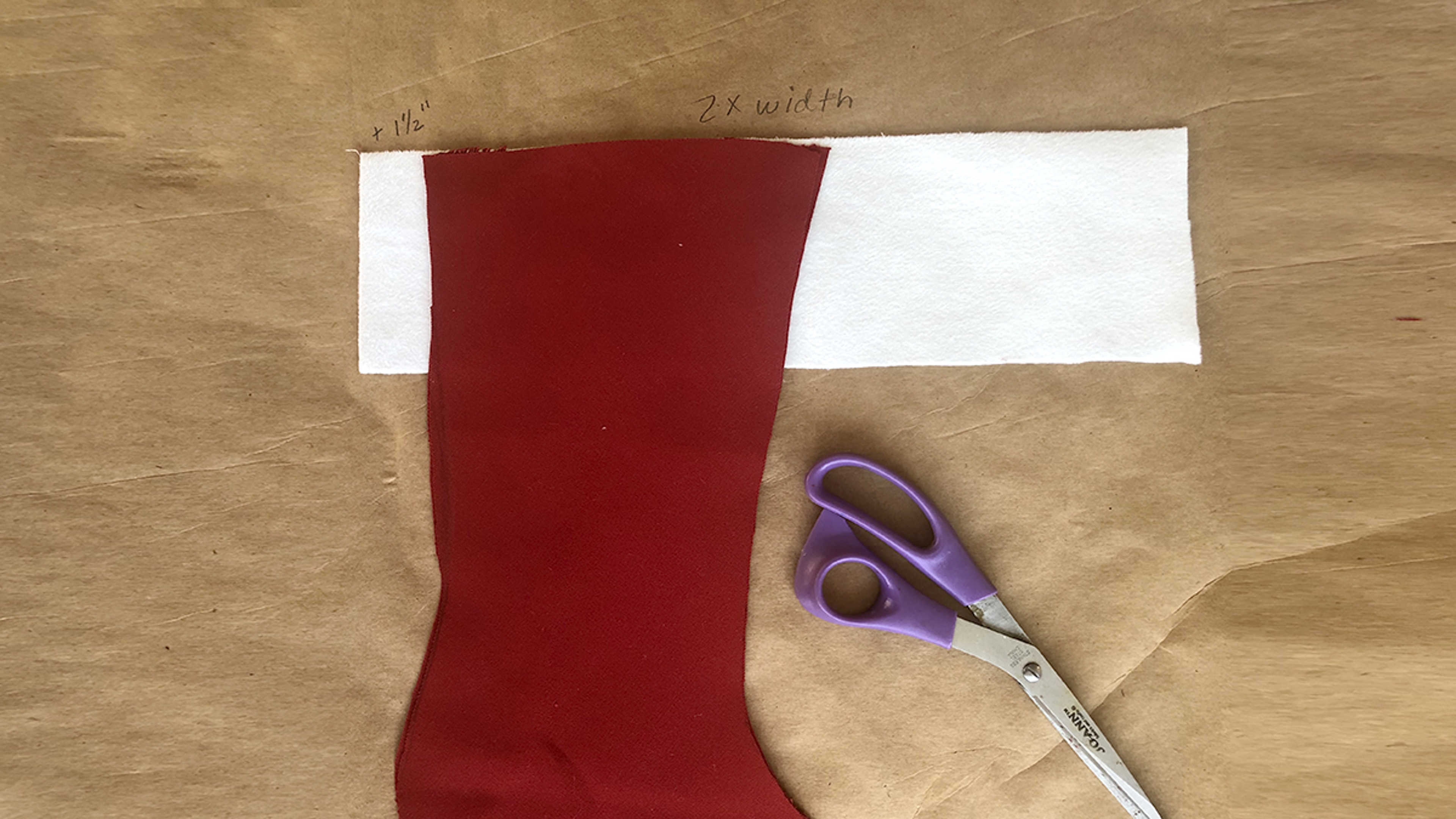 Christmas stocking cuff