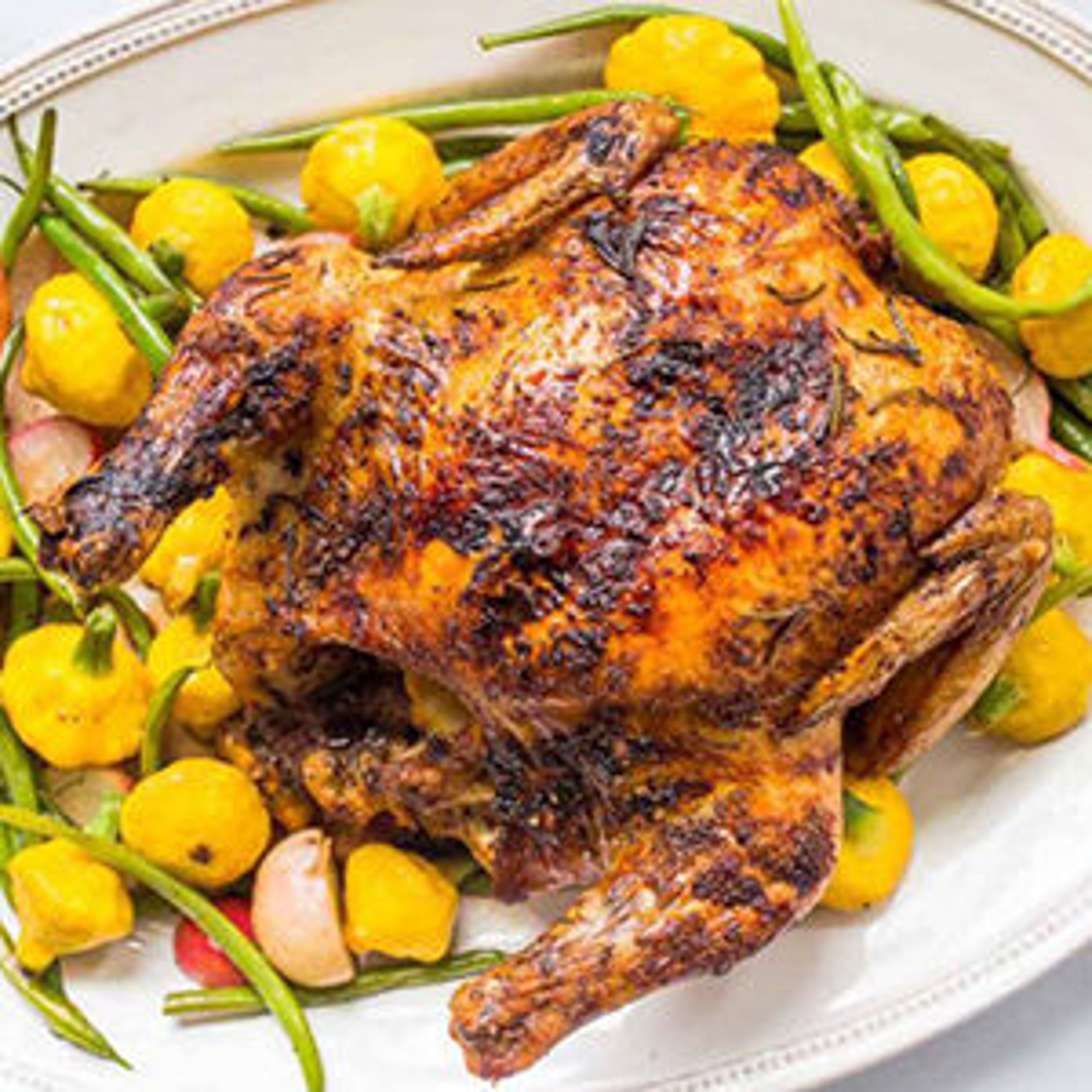 chicken recipes full roasted chicken with baby vegetables resized