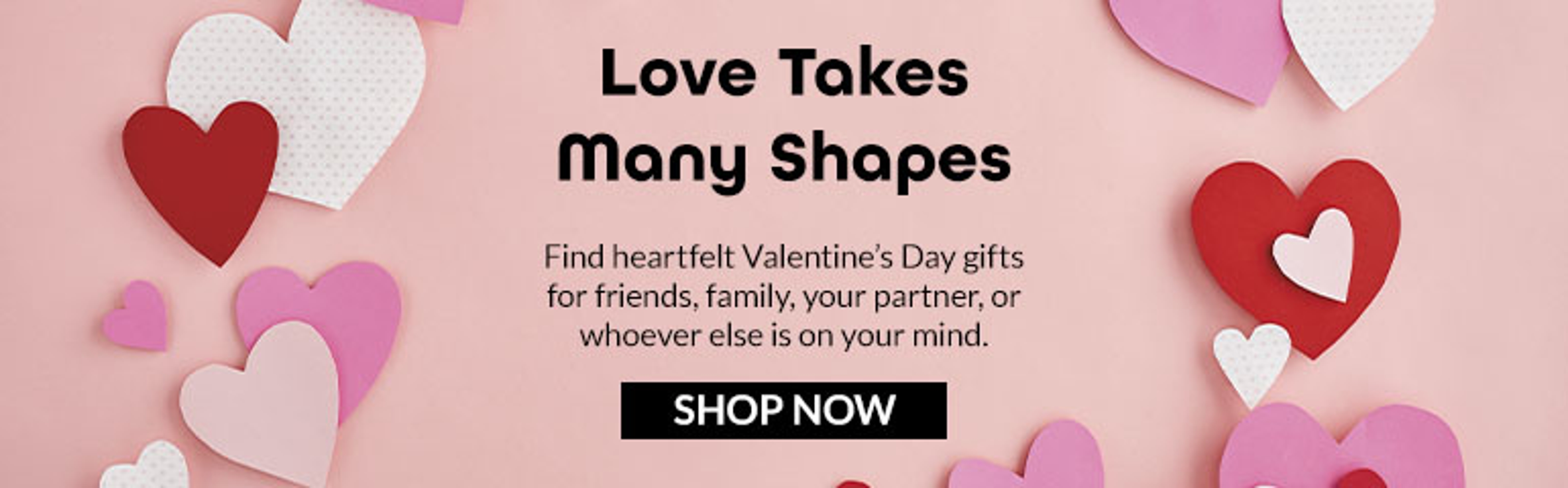 Love Many Shapes Valentine's Day Collection Banner Ad