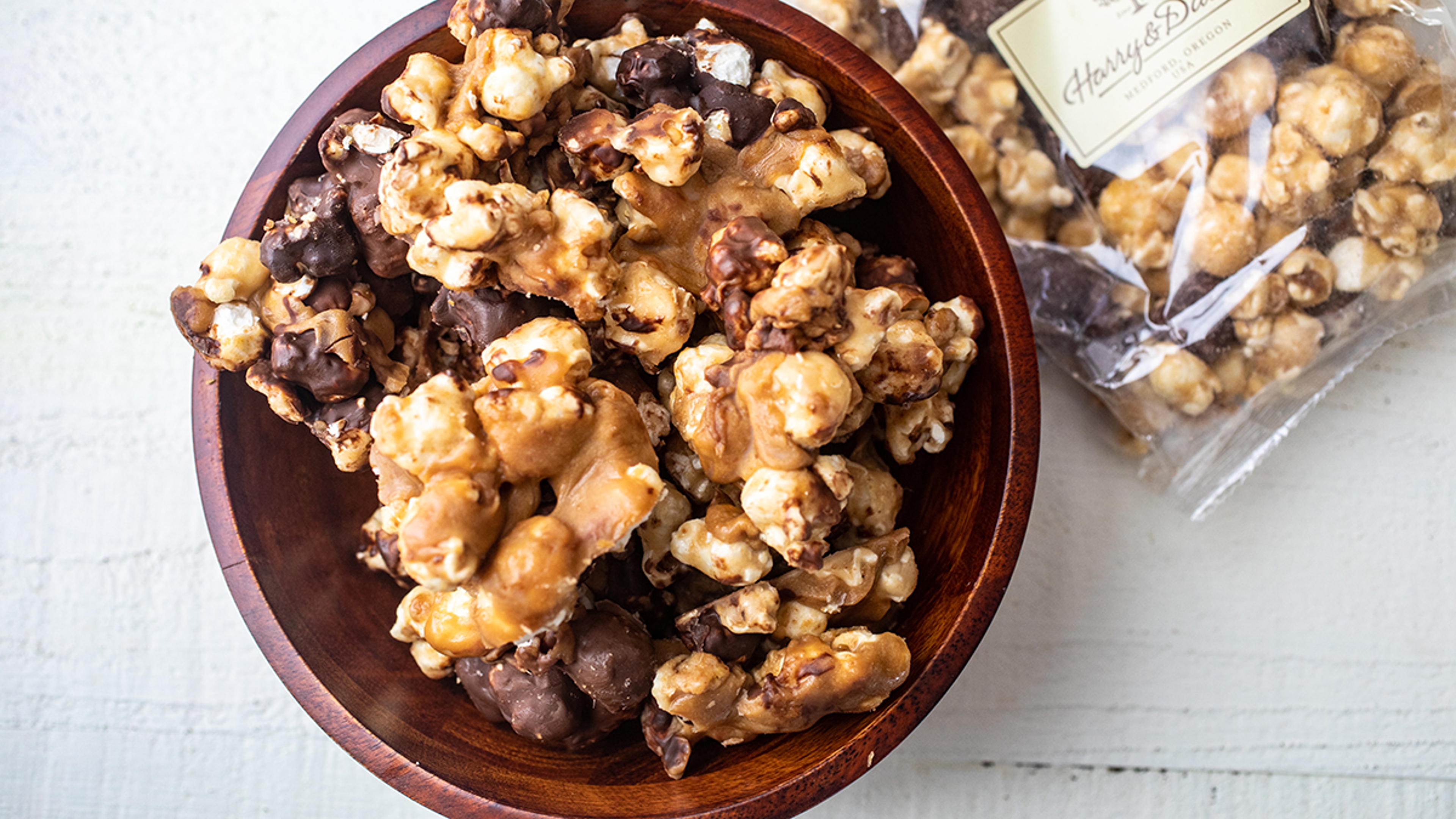 Closeup of Moose Munch Chocolate Caramel Bark