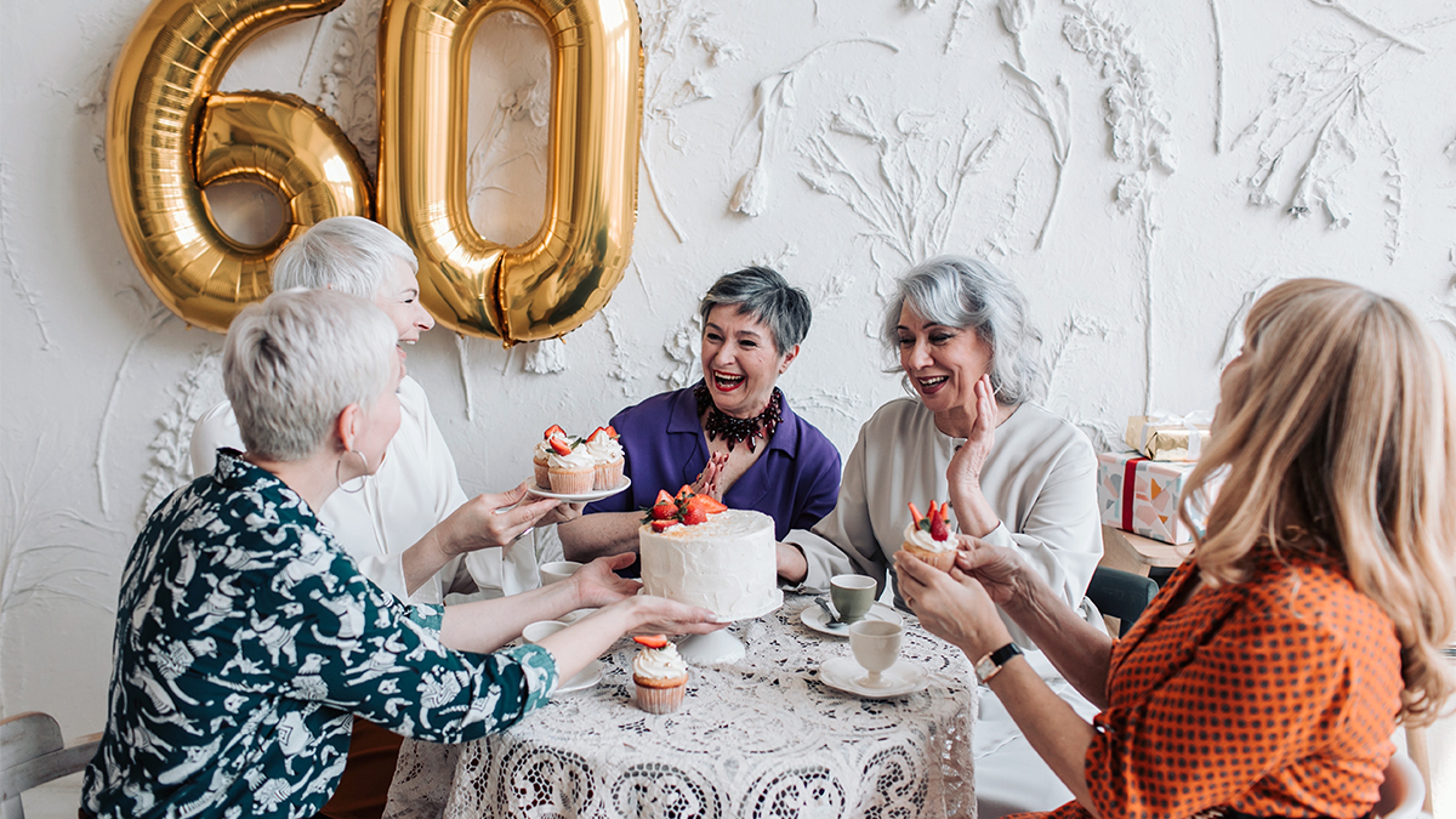 a photo of why every birthday is special: friends celebrating a th birthday