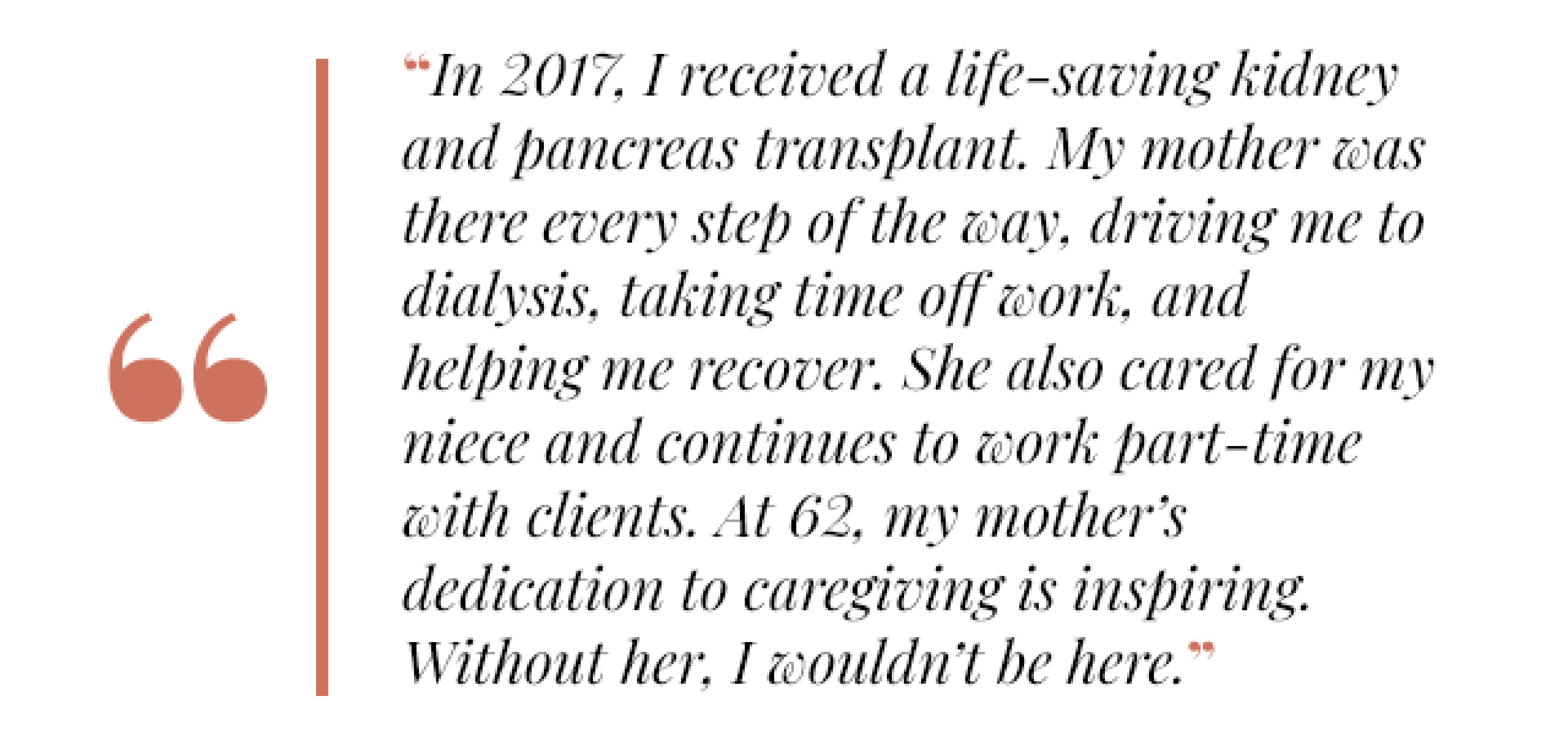 justin caregiver quote