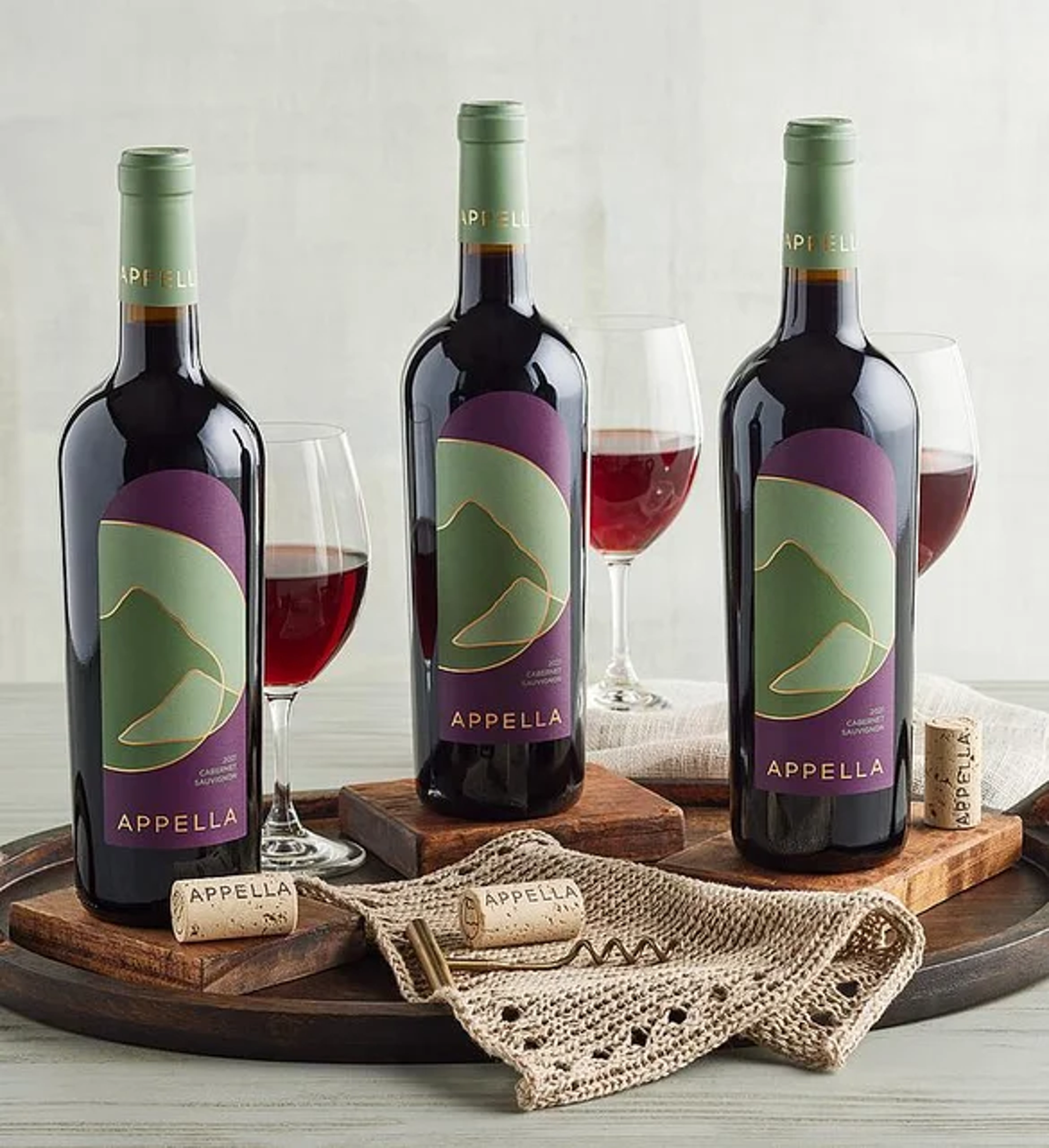 best wine basket ideas appella cabernet sauvignon three bottles