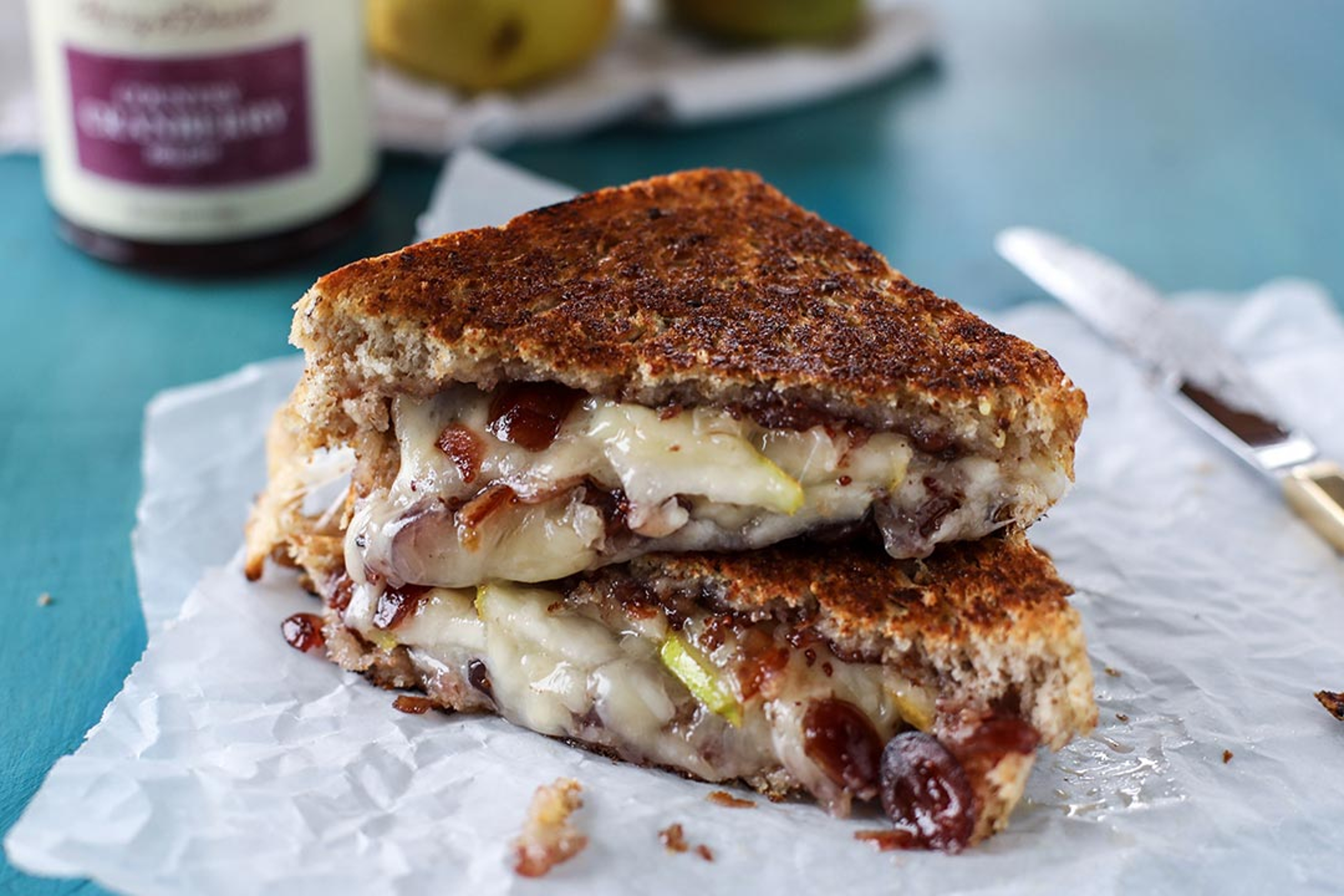 Cranberry and Pear Grilled Cheese revised