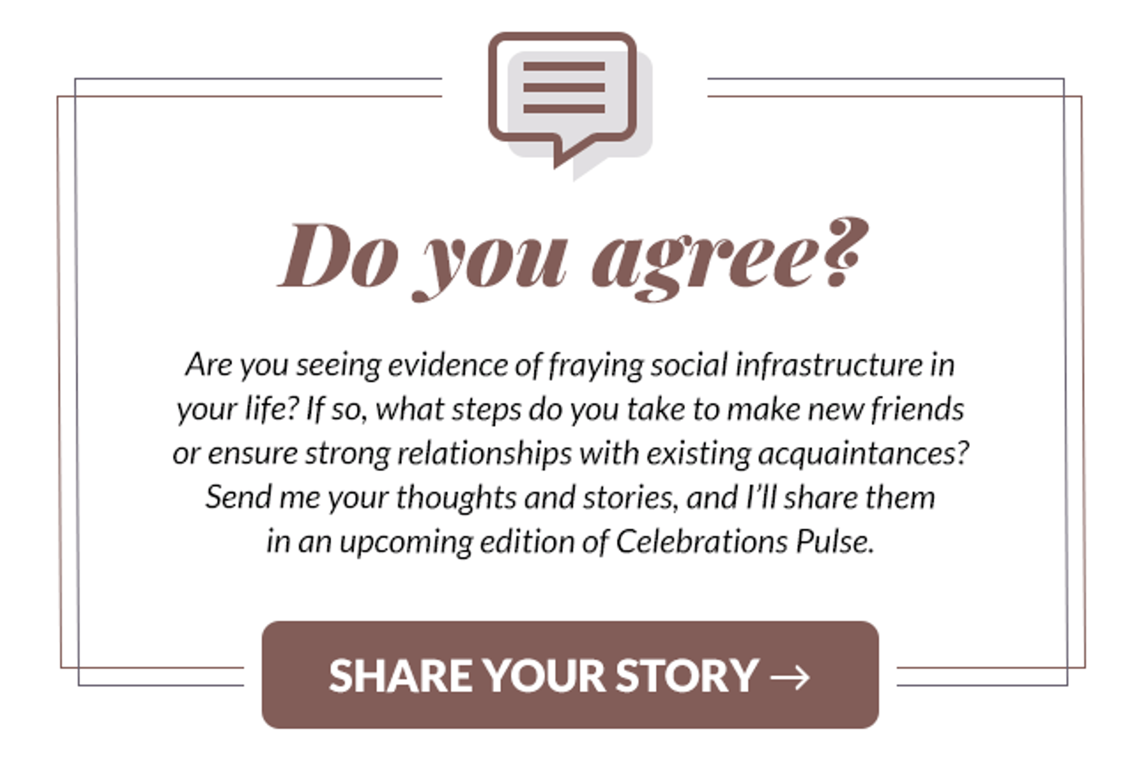 loneliness epidemic share your story