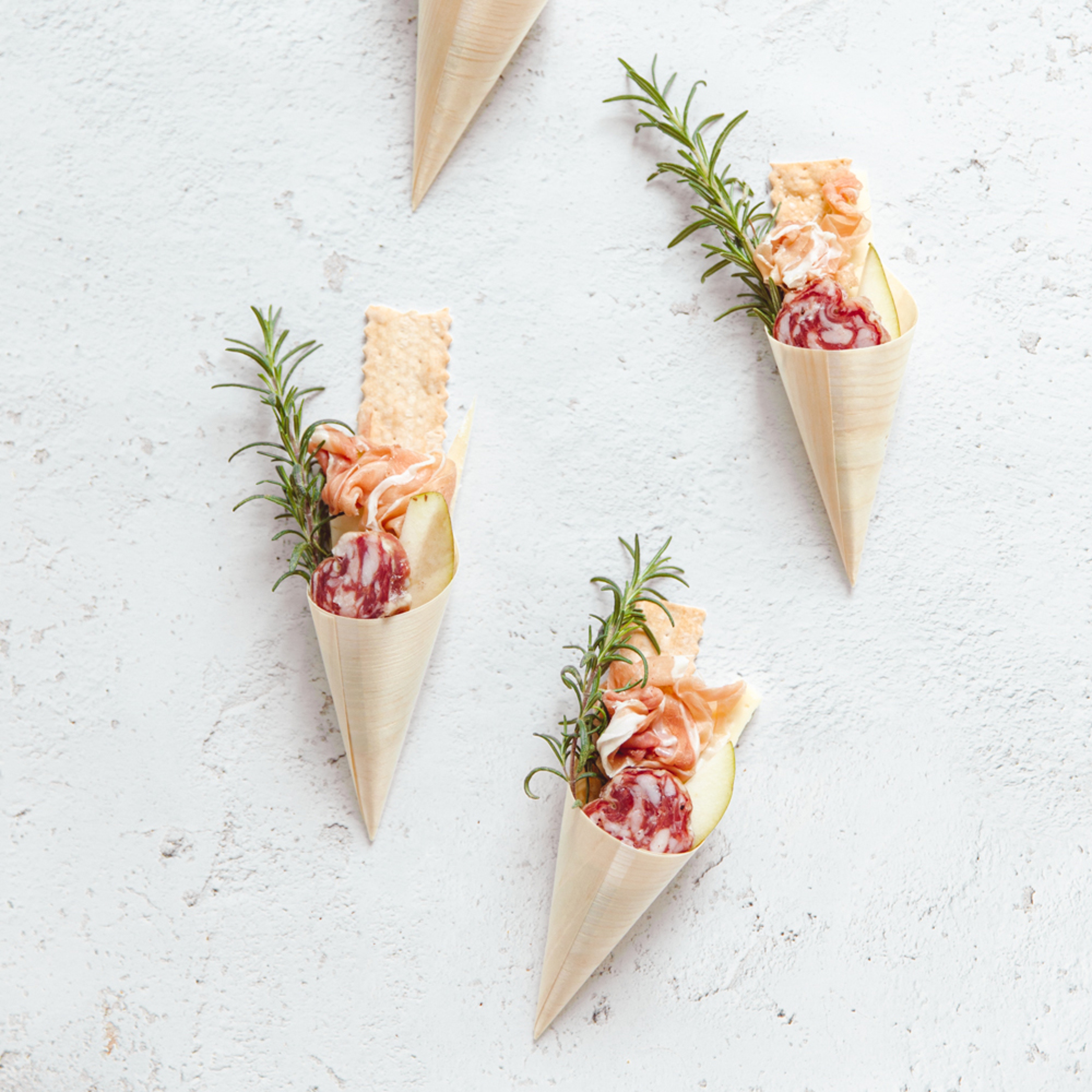 charcuterie cones process