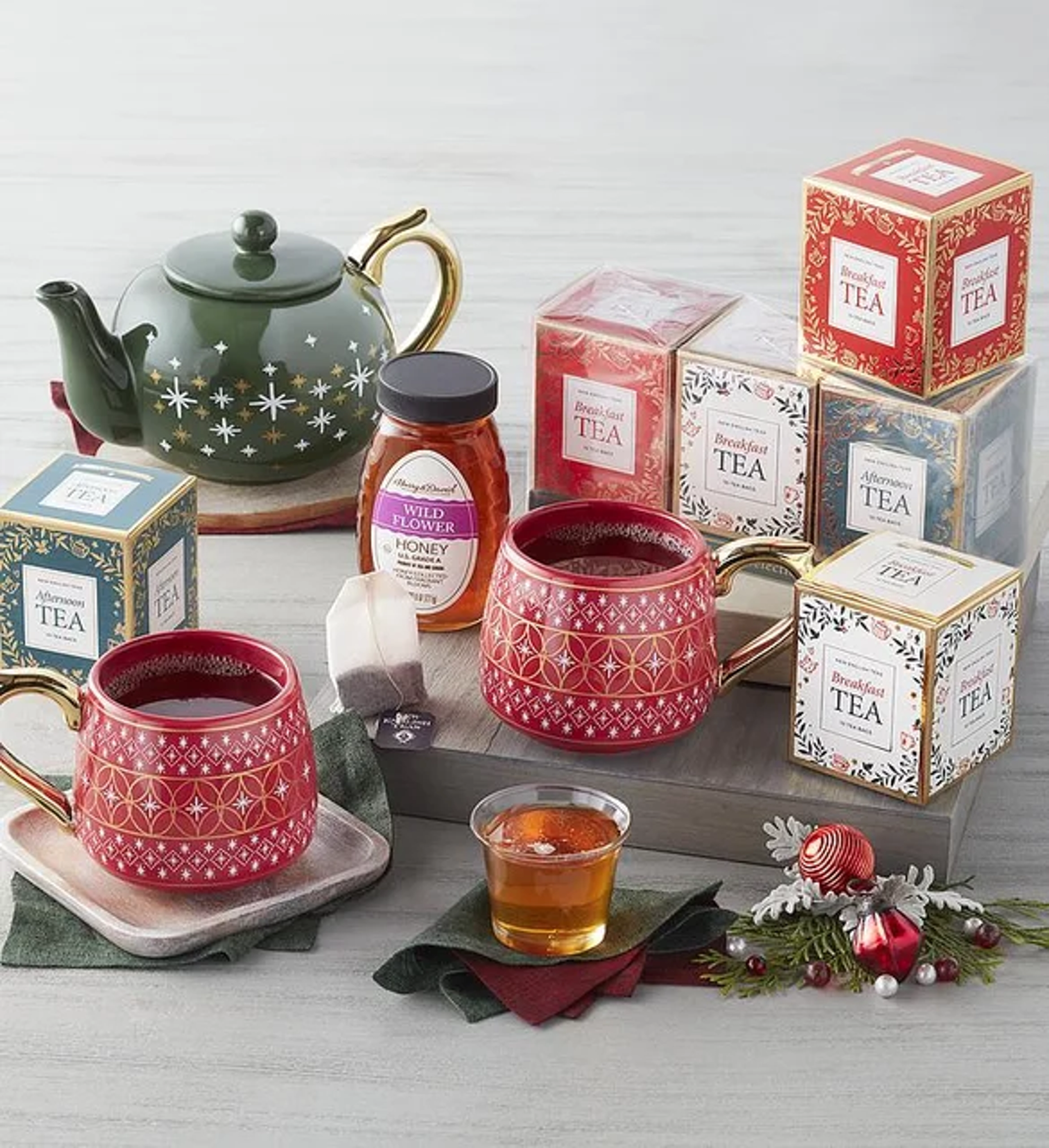 christmas decorations tea set updated
