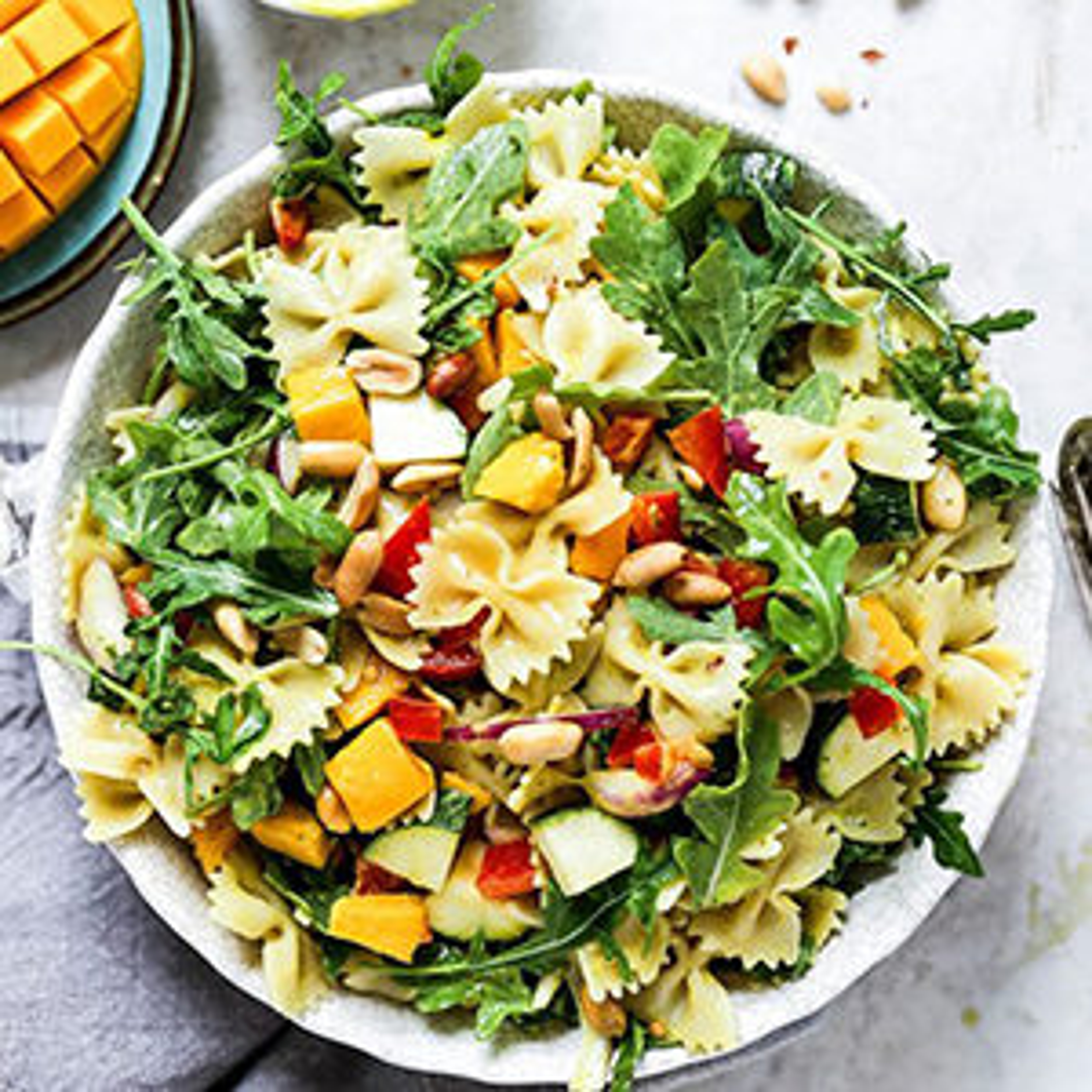 spring recipes mango pasta salad x