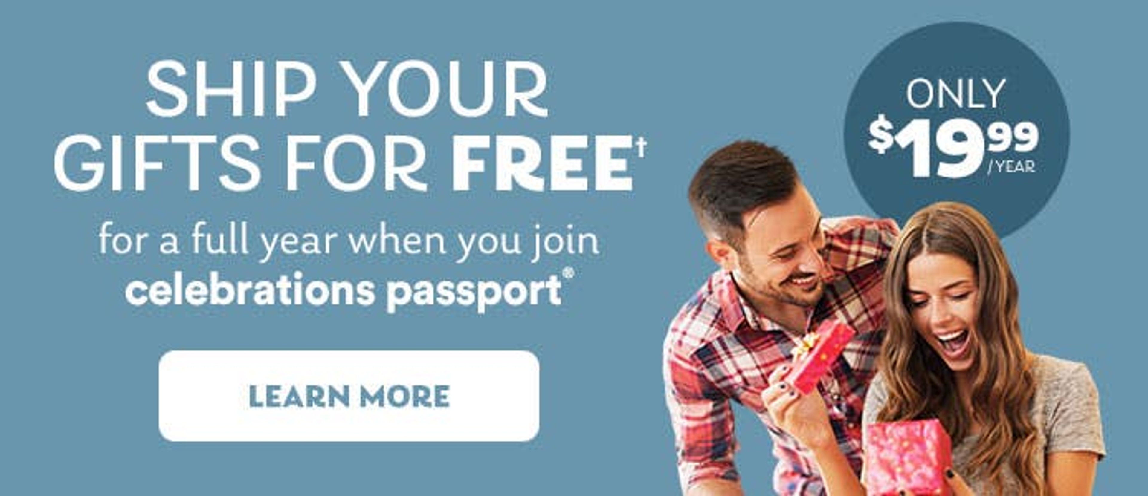 Celebrations Passport Free Shipping Promotion Banner Ad