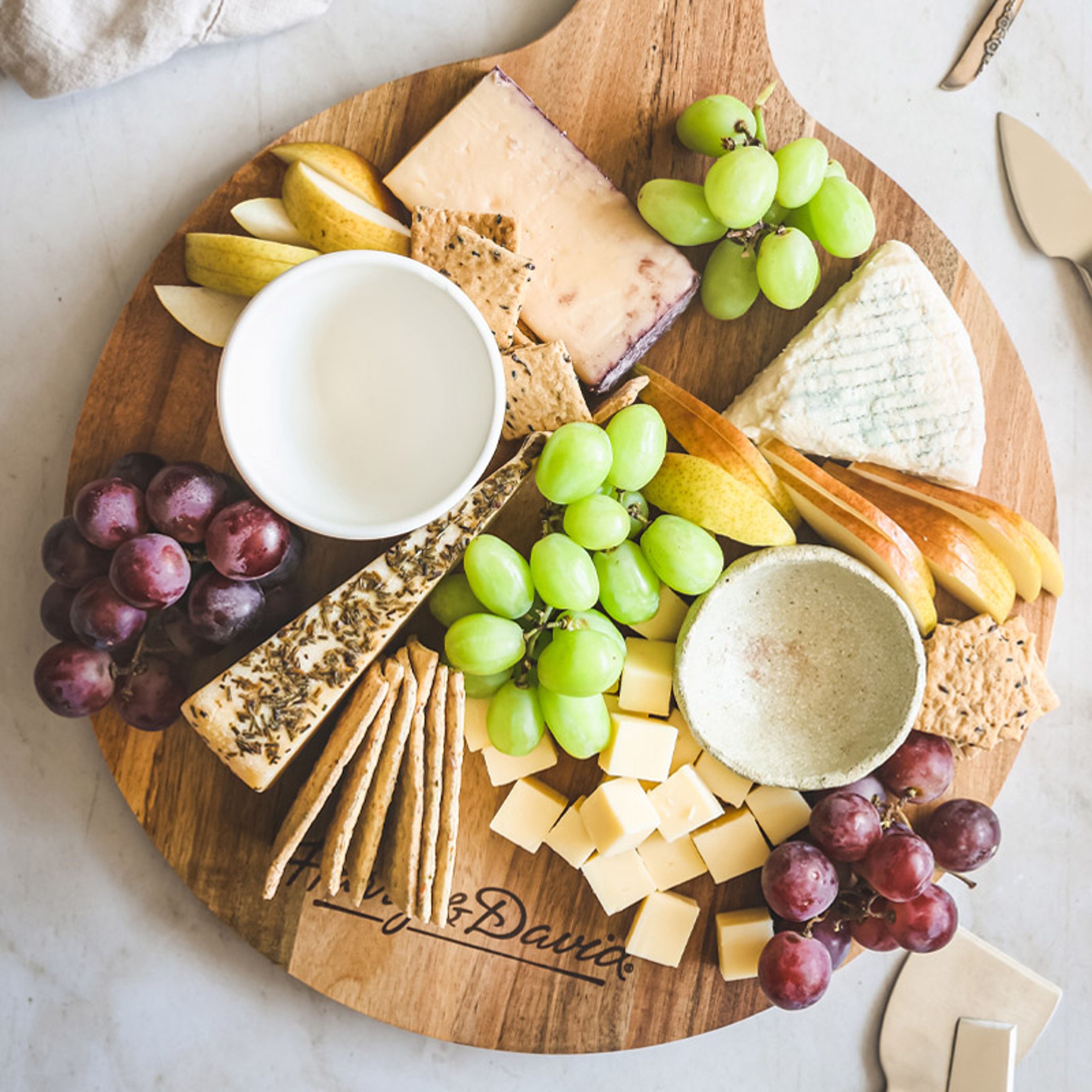 creating charcuterie board step