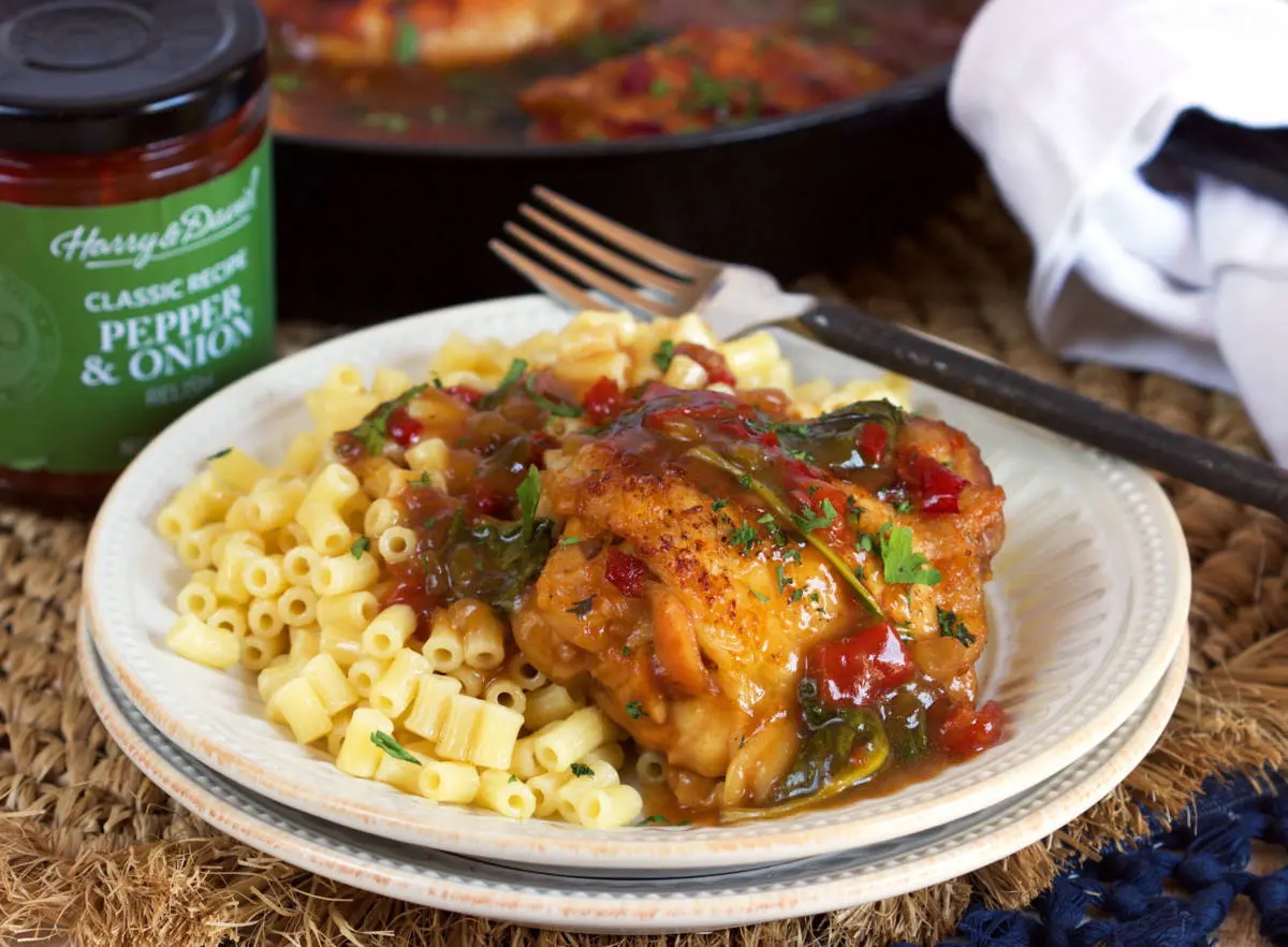 Pepper Onion Relish Skillet Chicken Recipe