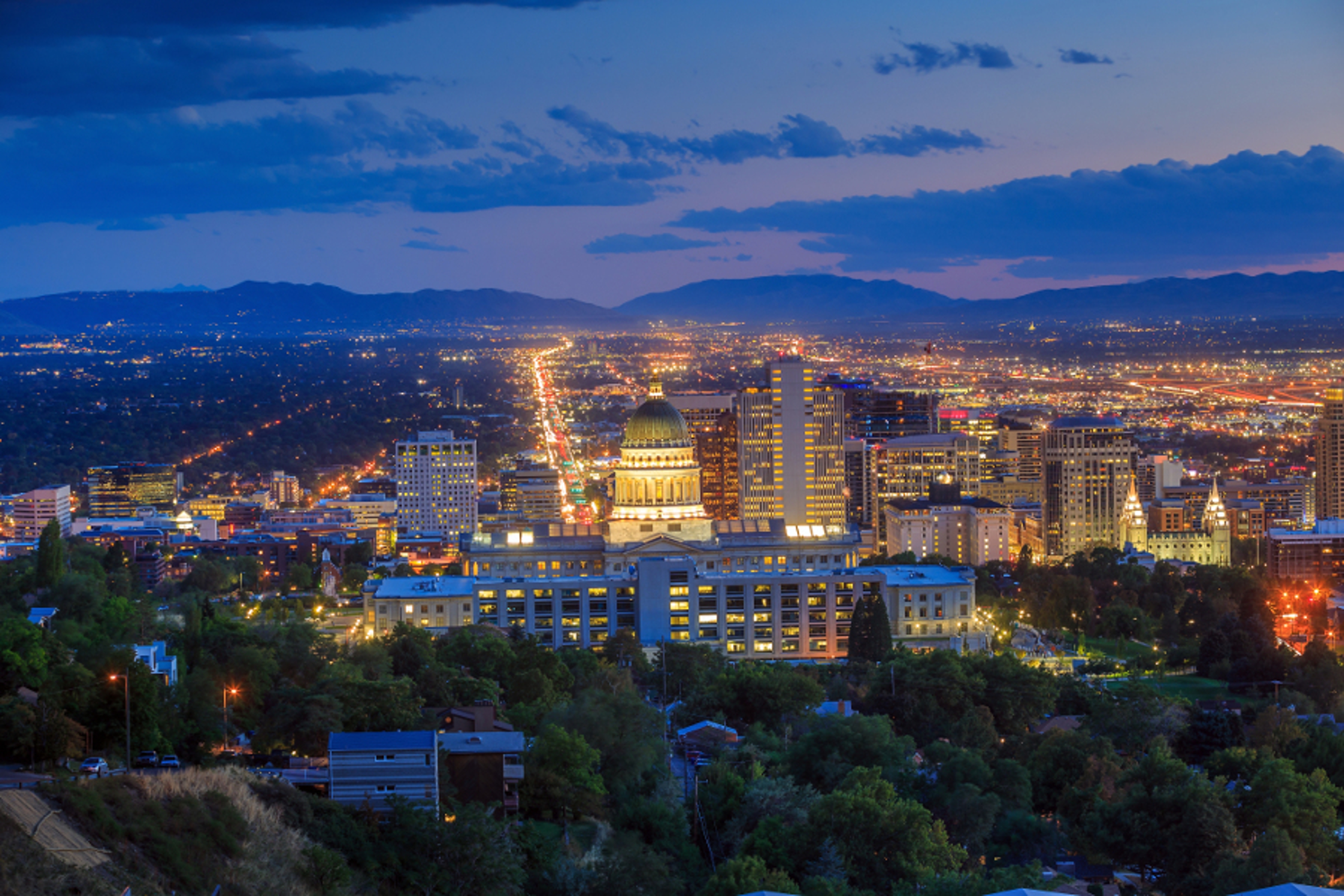 Article Cards Featured Image salt lake city city view night time