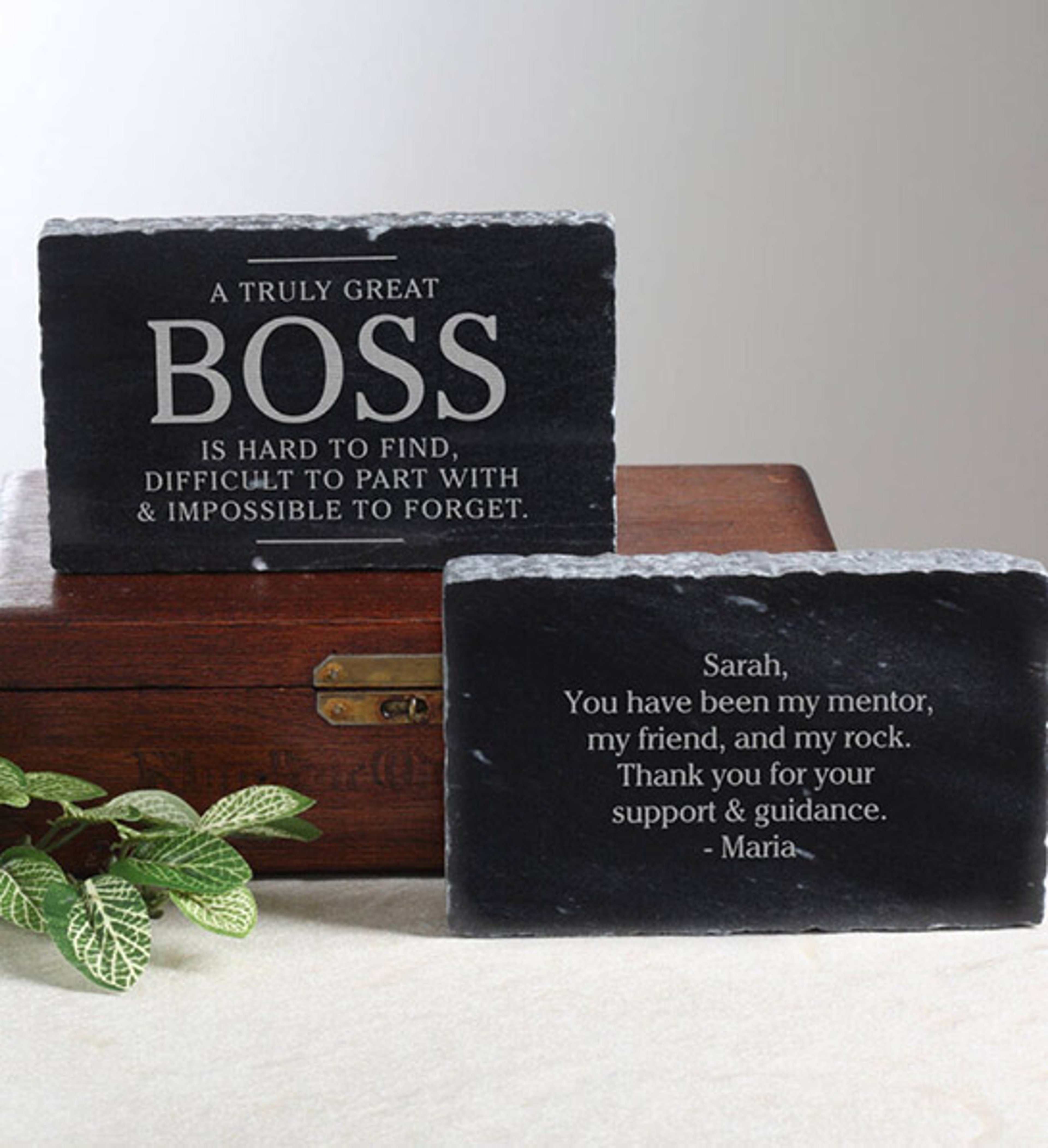 Bosss Day Gift Ideas Engraved Marble Keepsake x