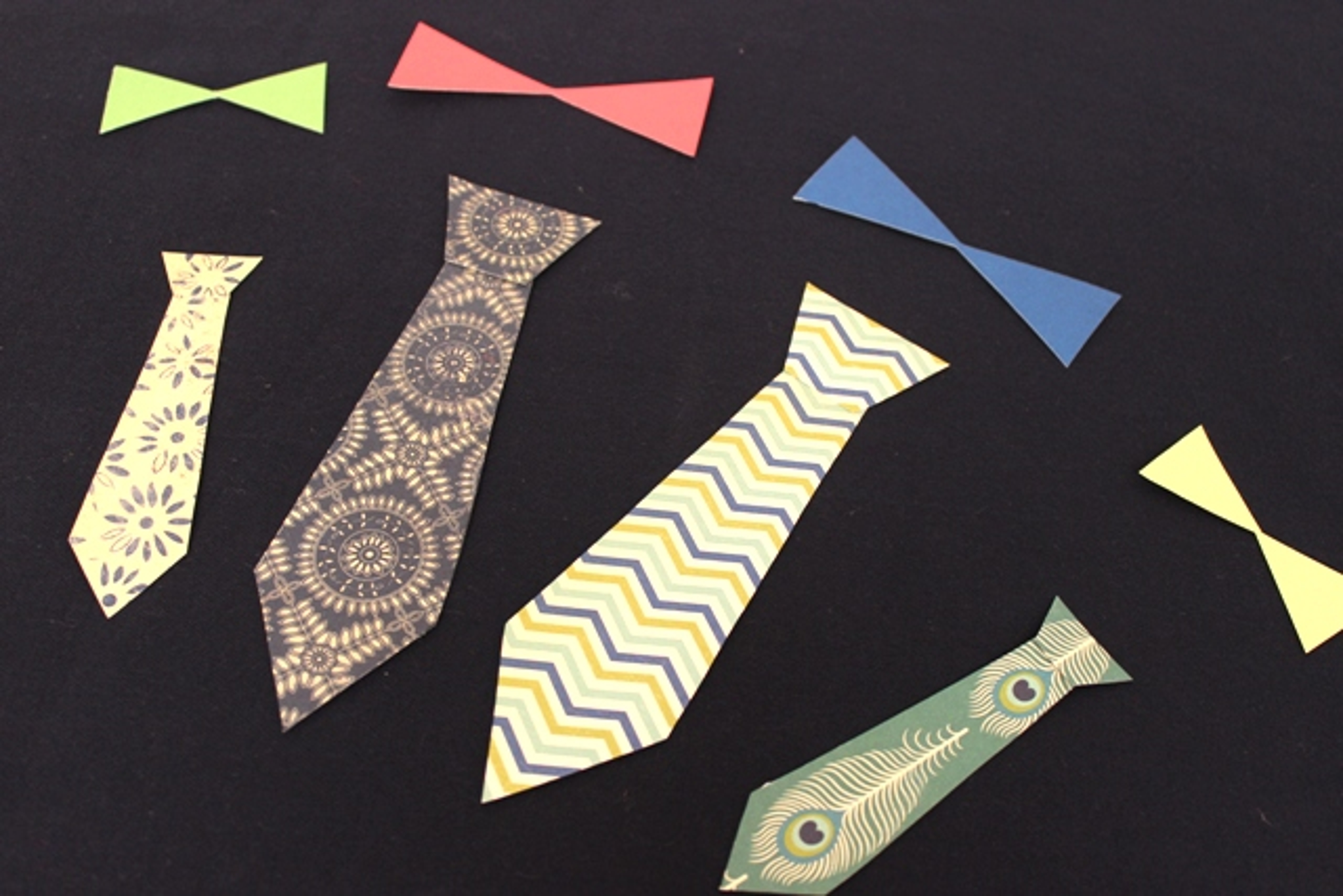 Fun Father's Day Ties Cut out From Cardstock