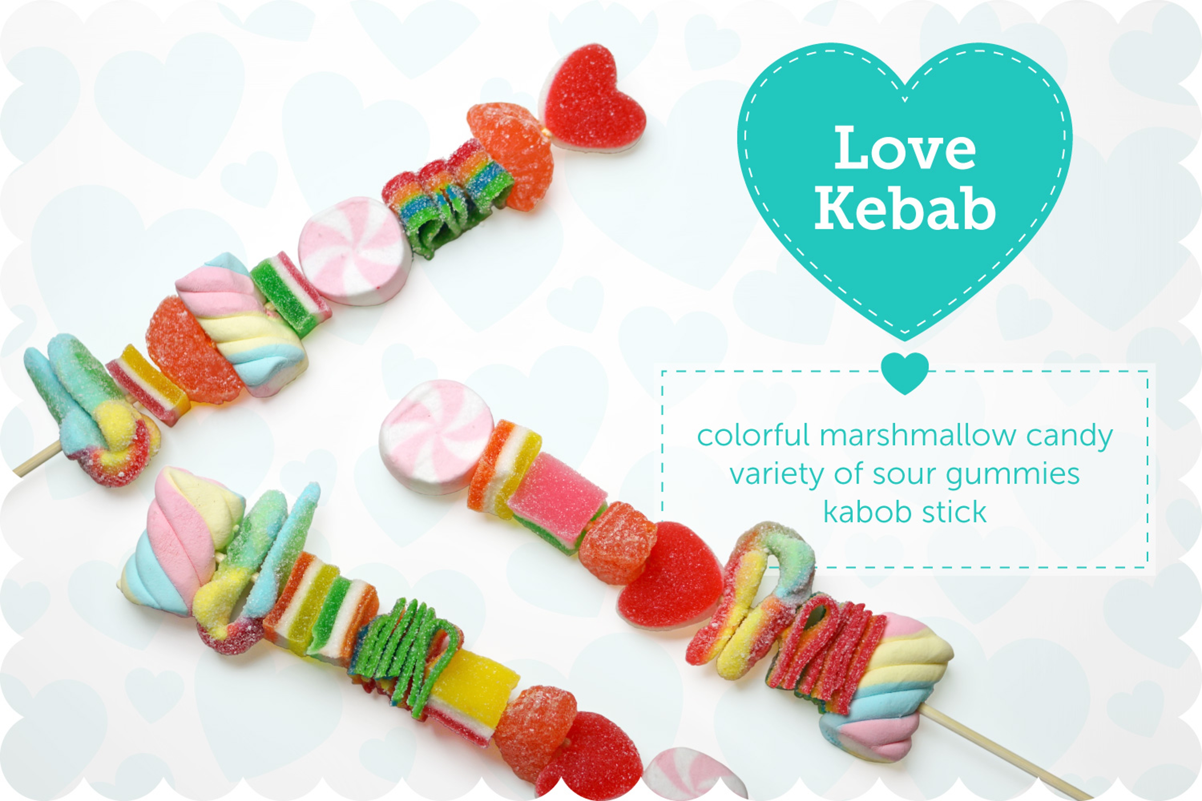 Valentine Day Treats love kebab