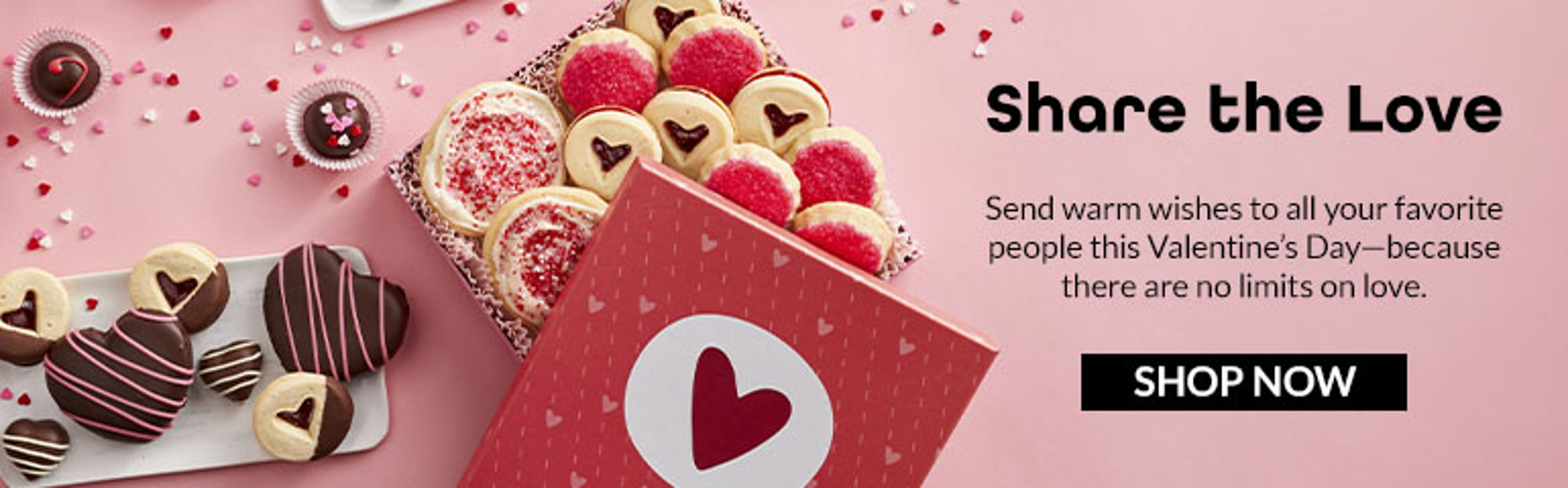 Valentines Day Shop Button Collection Banner Ad