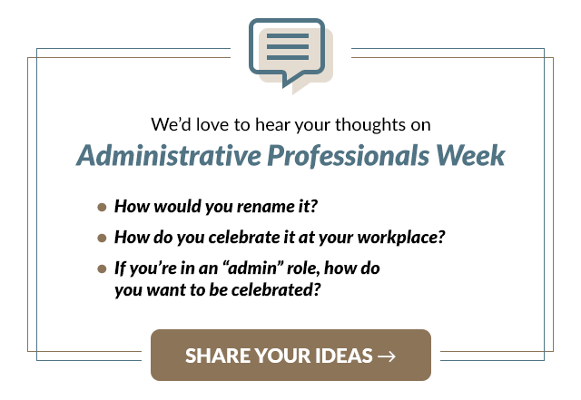 administrative professionals day share ideas
