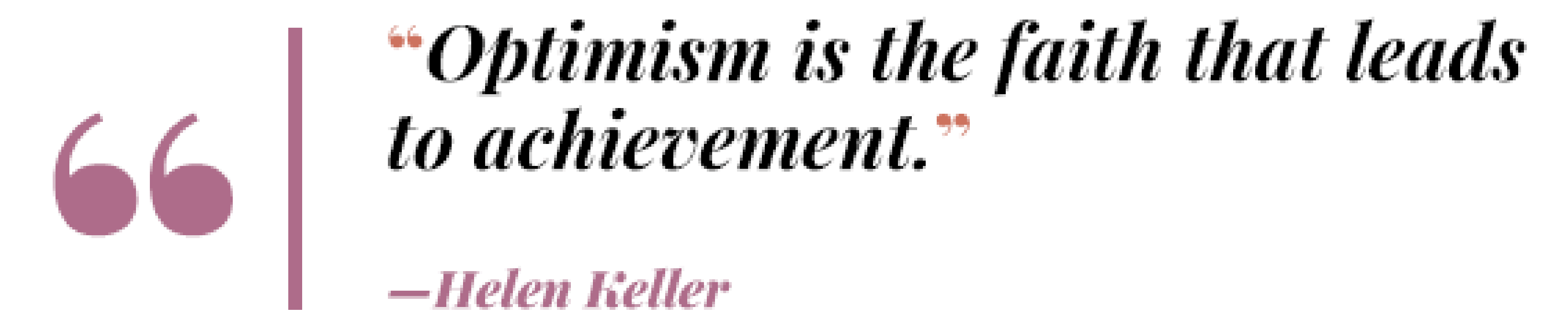 optimism quote keller graphic