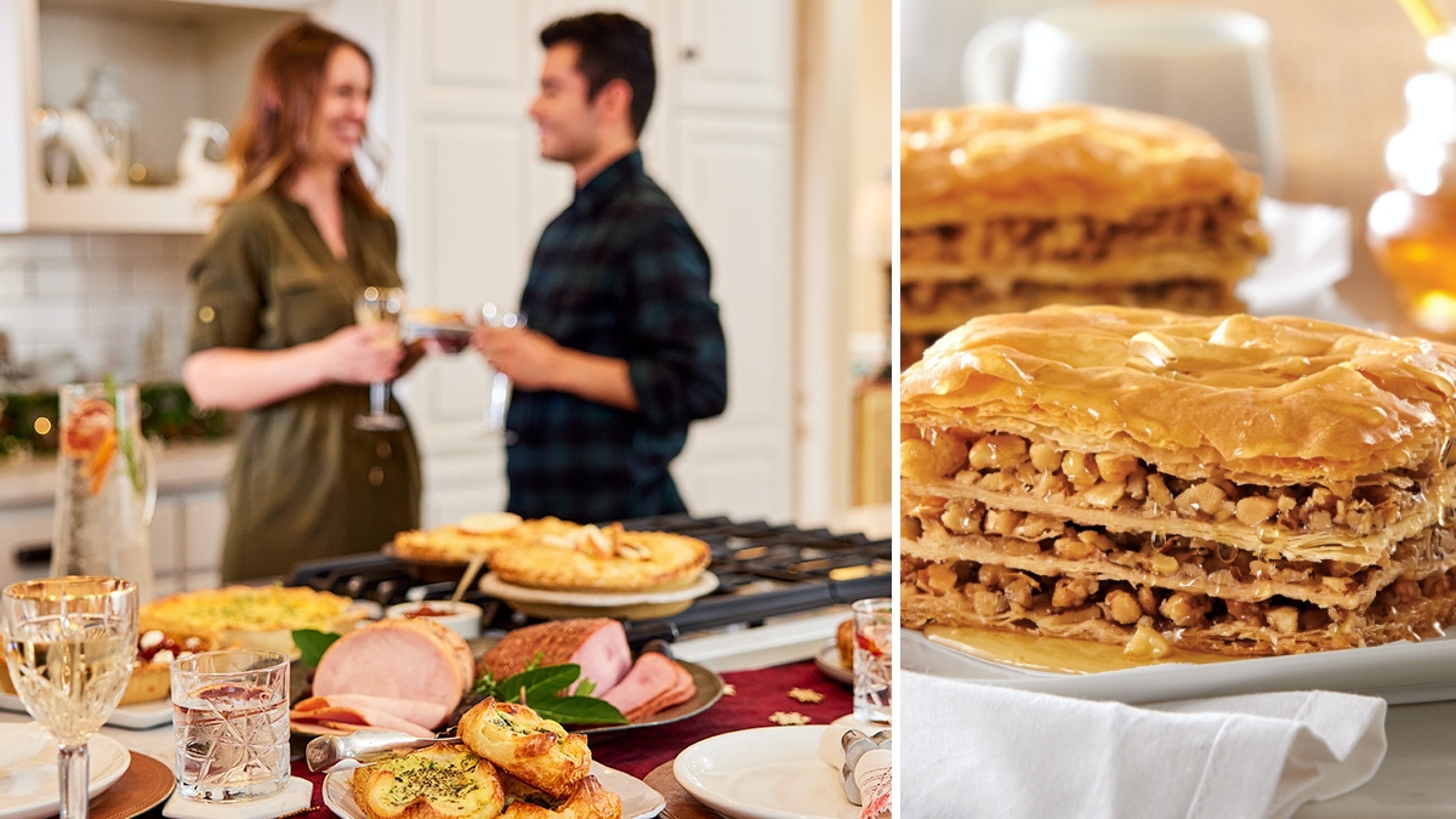 thanksgiving dinner baklava couple