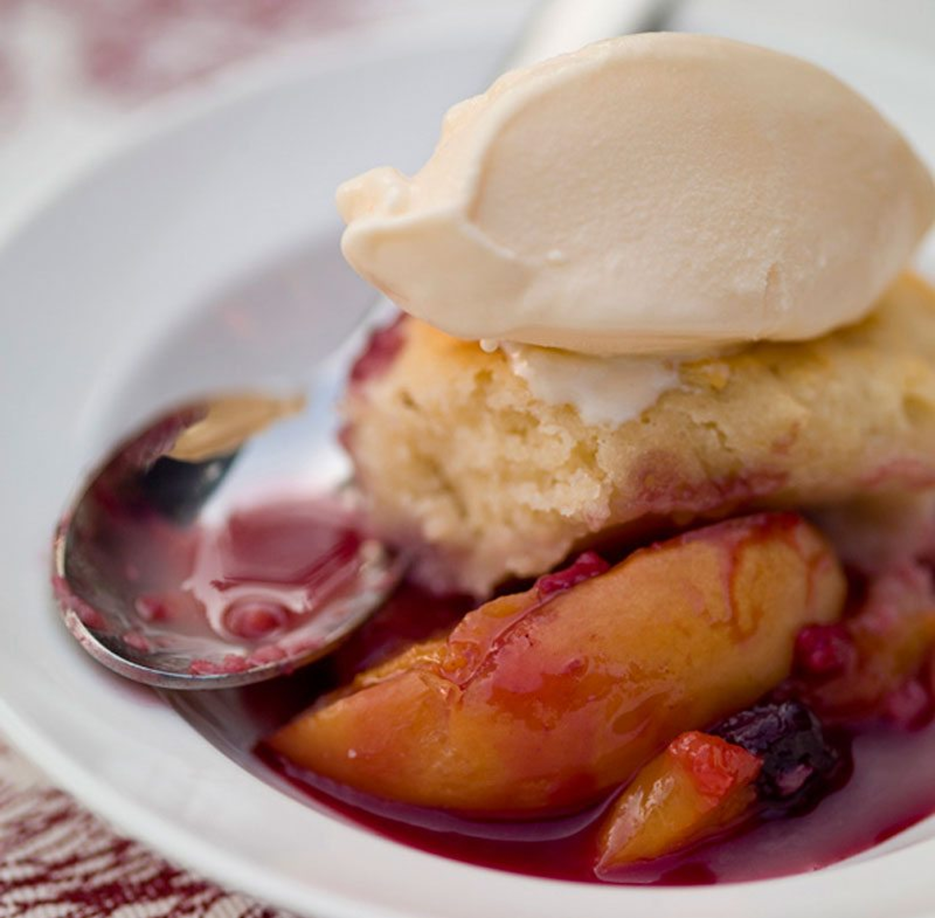gluten free grilled fruit cobbler