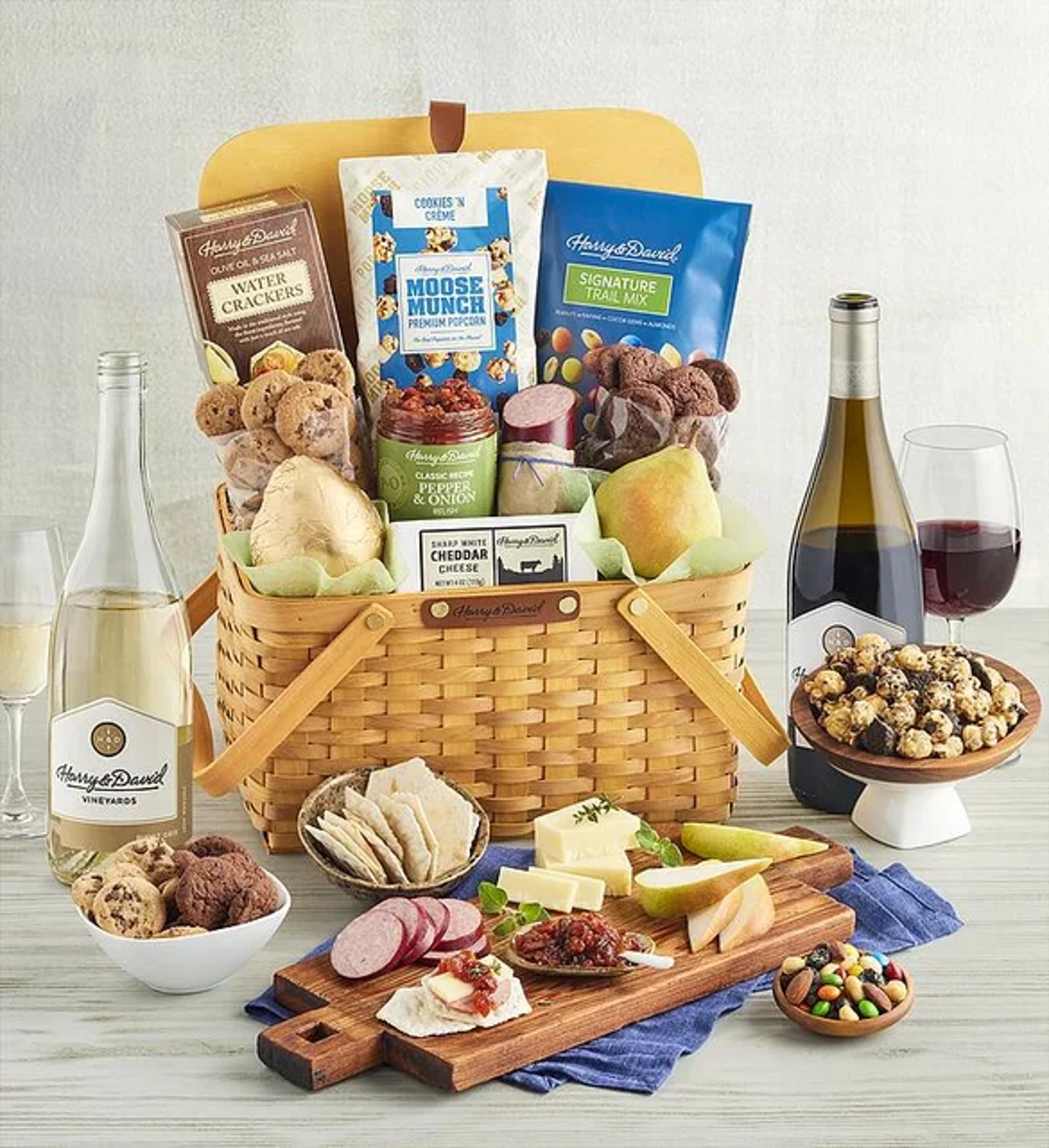 birthday gift ideas picnic gift basket with wine