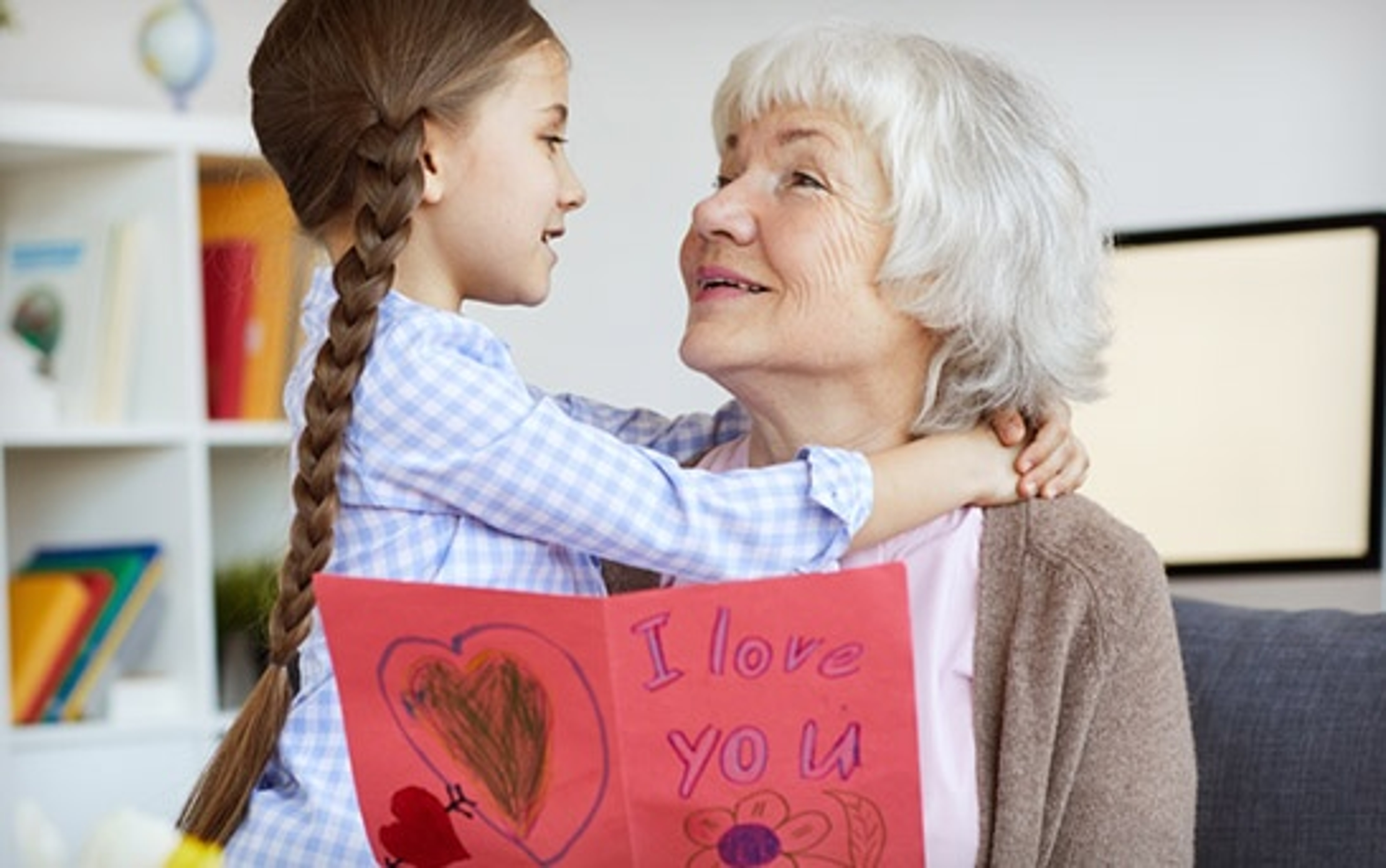 grandmother and grandaughter celebrate grandparents' day