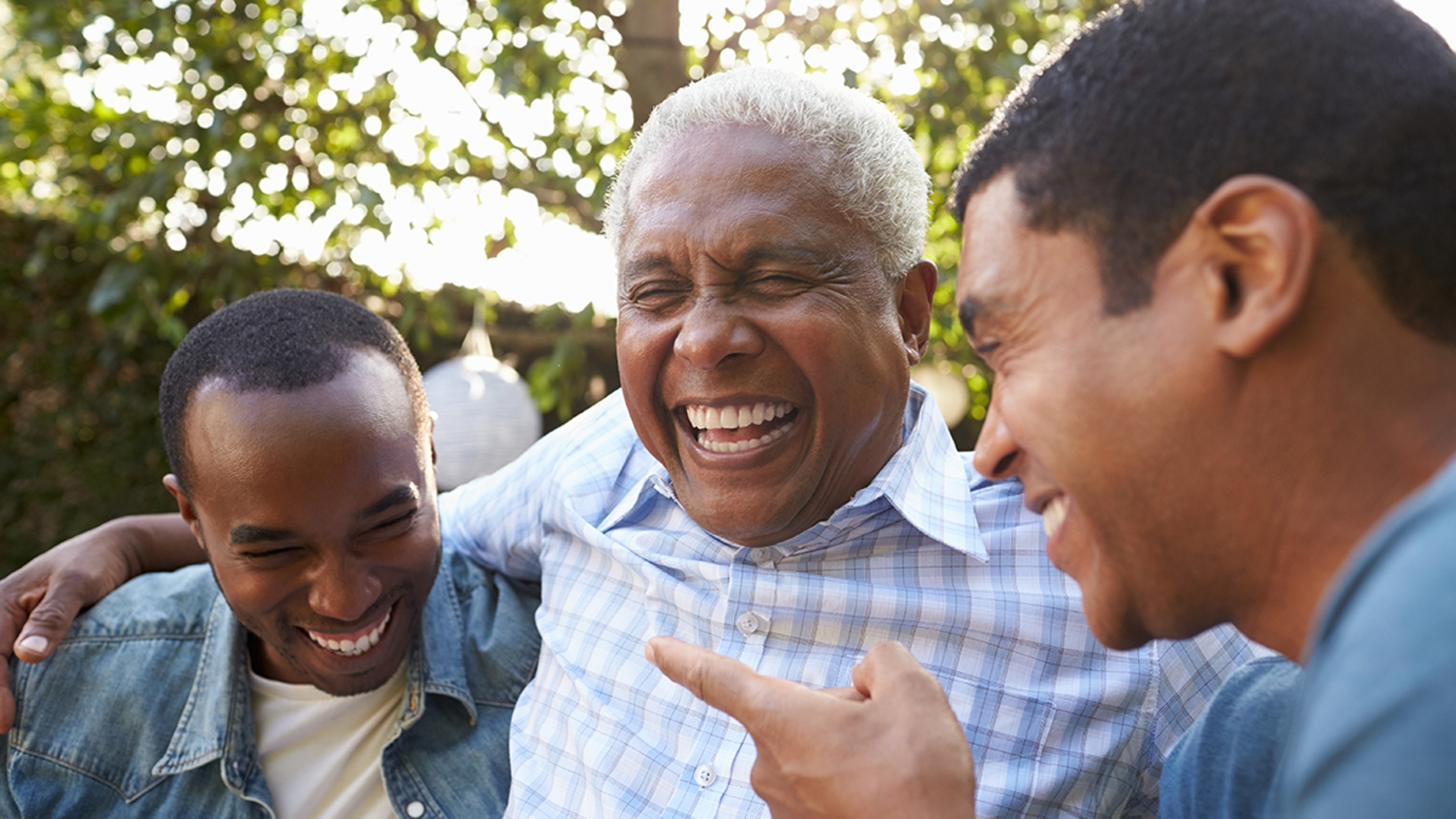 dad jokes with a dad telling his sons a joke