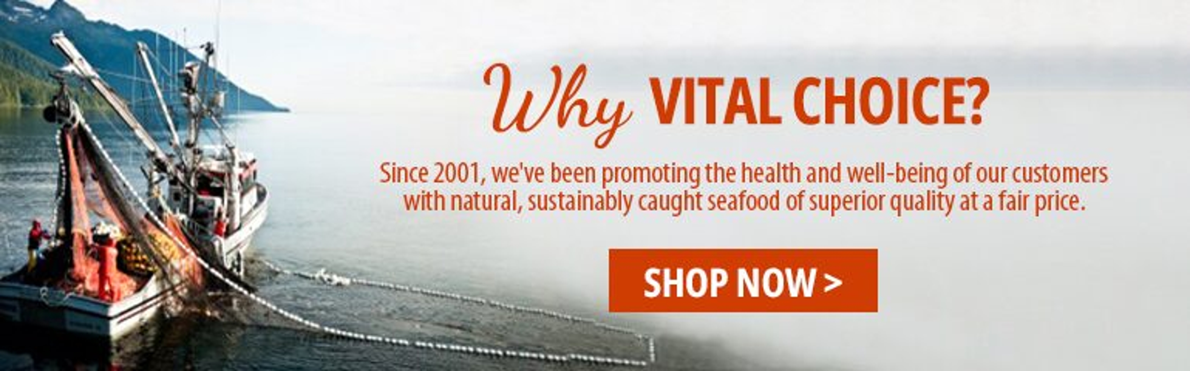 Why Shop Vital Choice Store Banner Ad