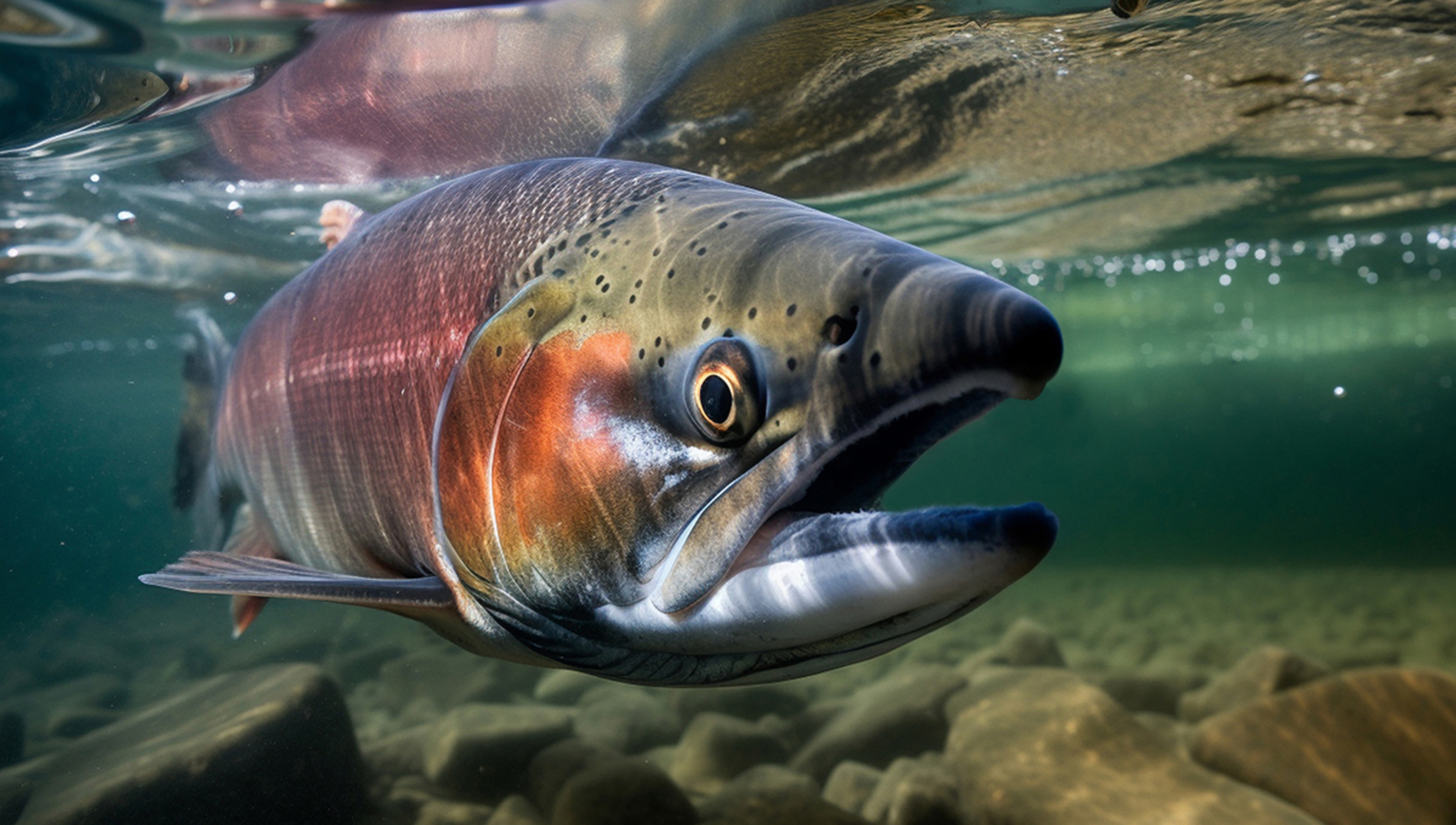 Article Cards Featured Image pink salmon underwater close up generated by ai