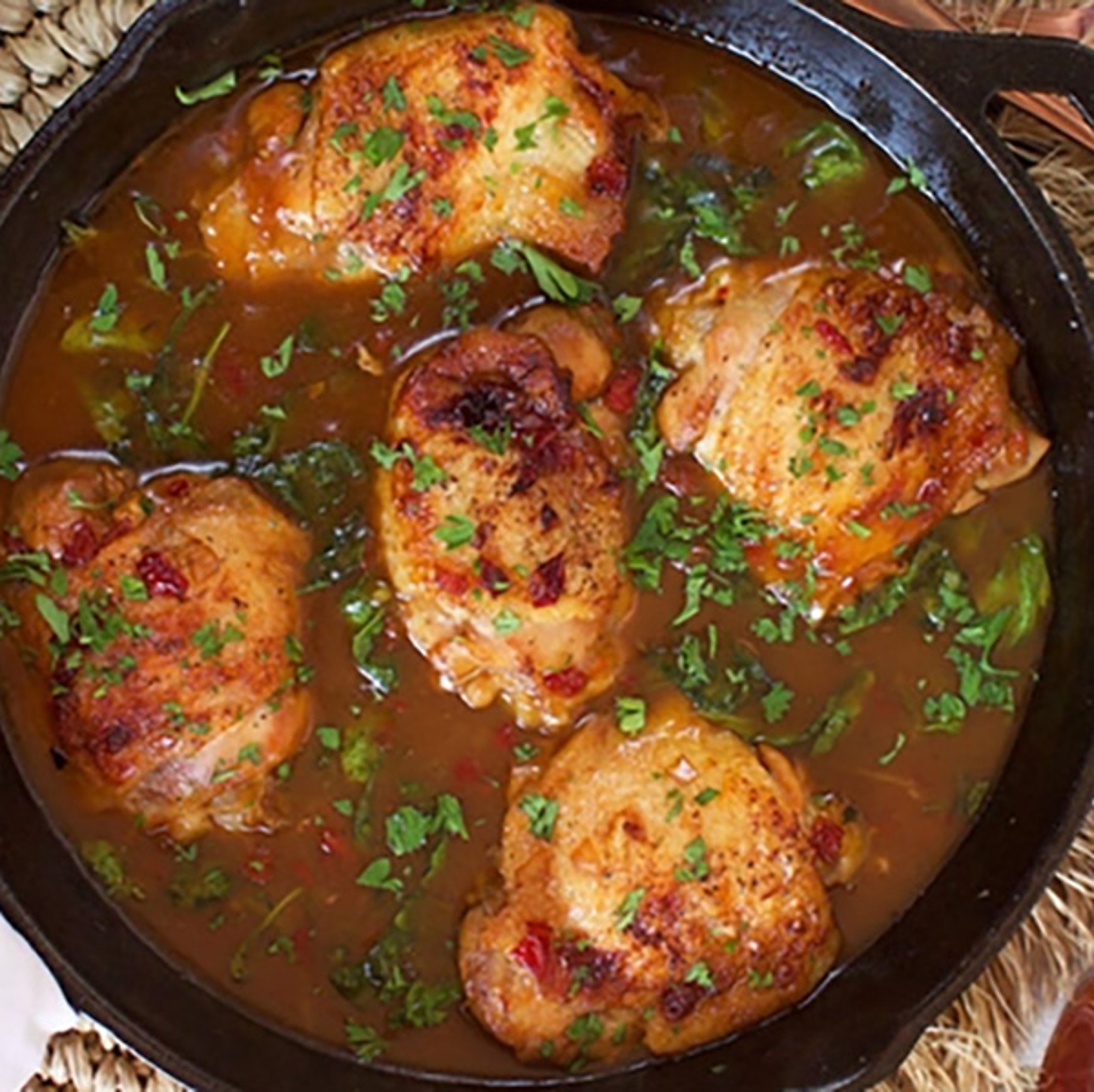 pepper onion relish skillet chicken