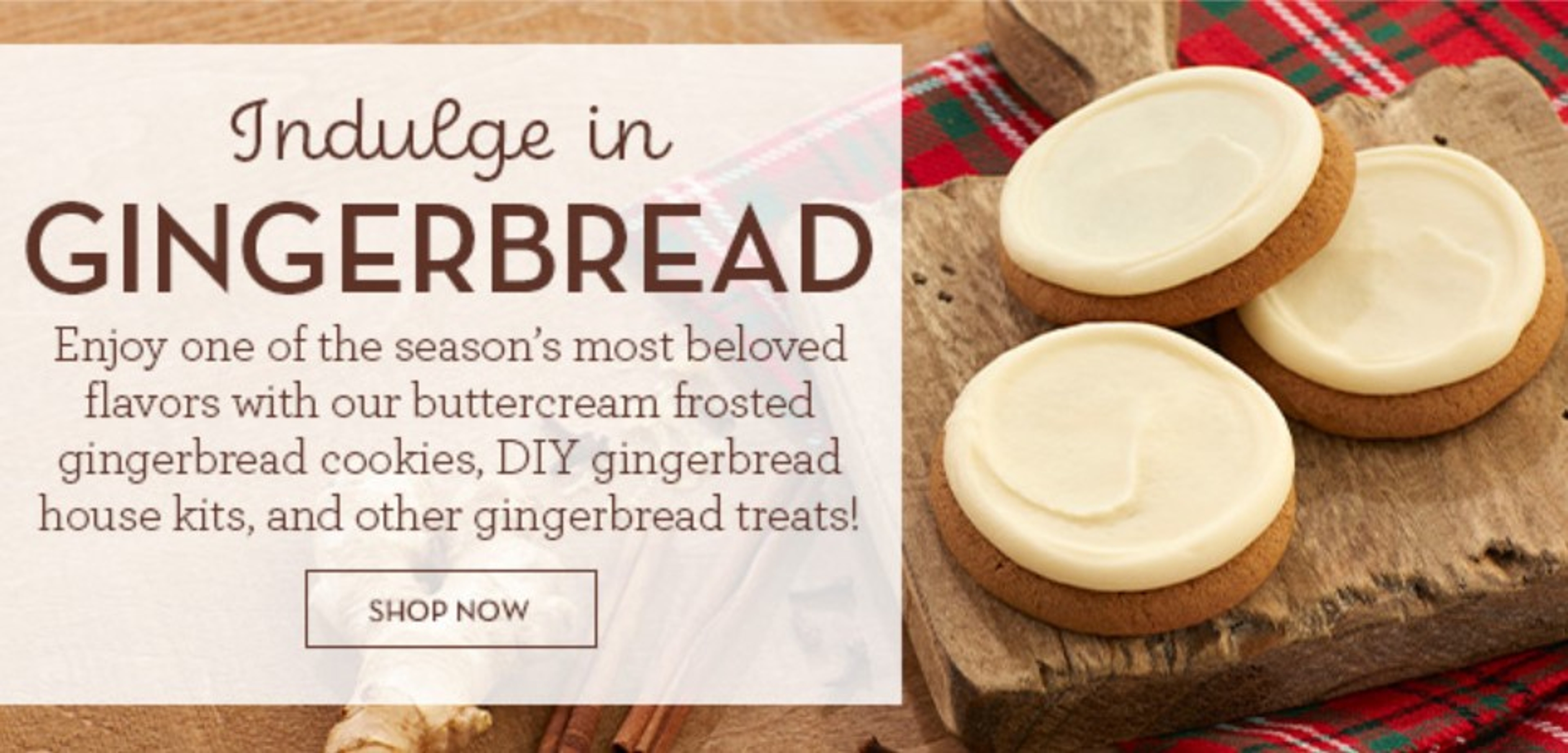 Indulge in Gingerbread Christmas Gifts Collection Banner AD
