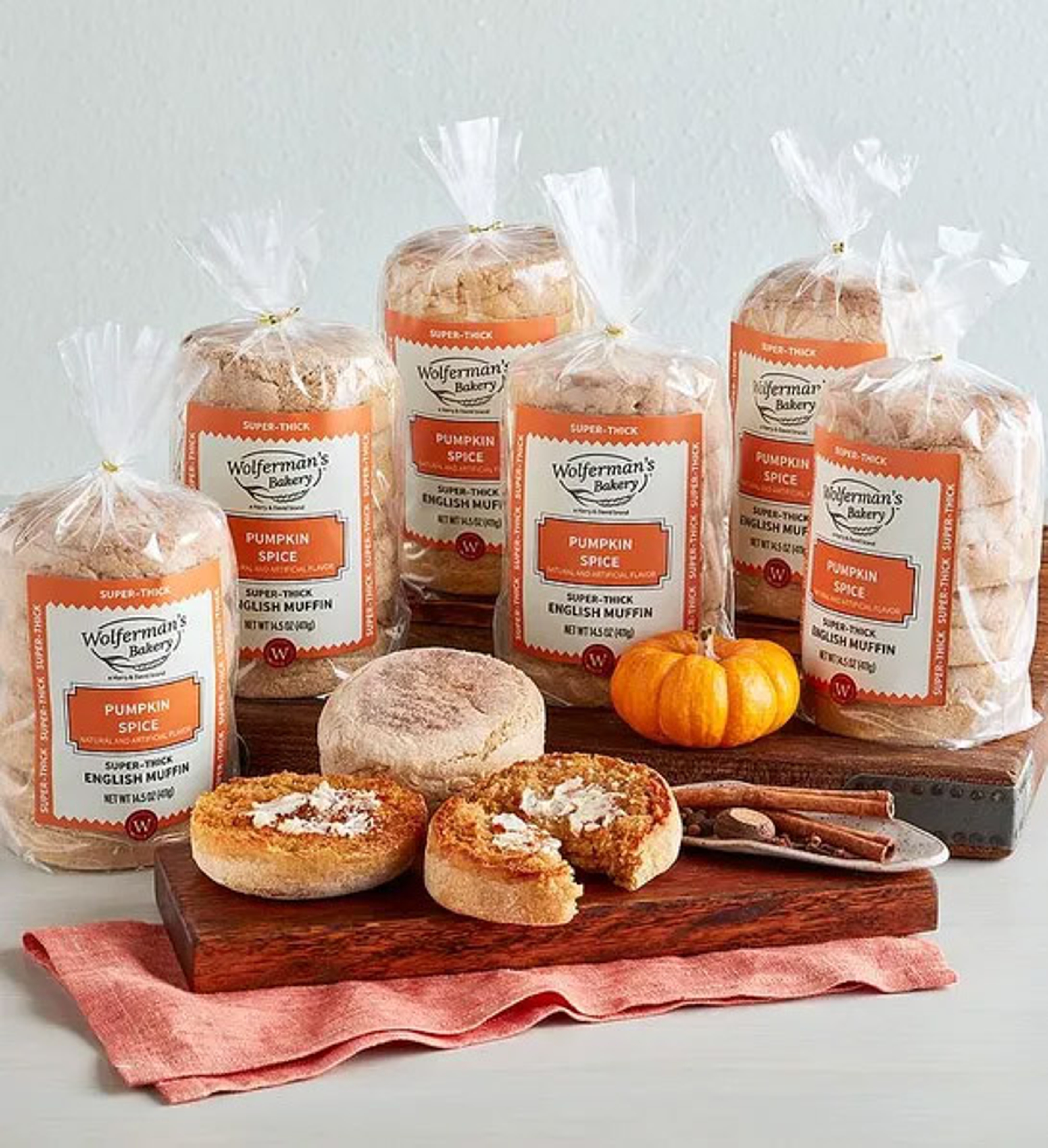 Pumpkin Spice Super Thick English Muffins