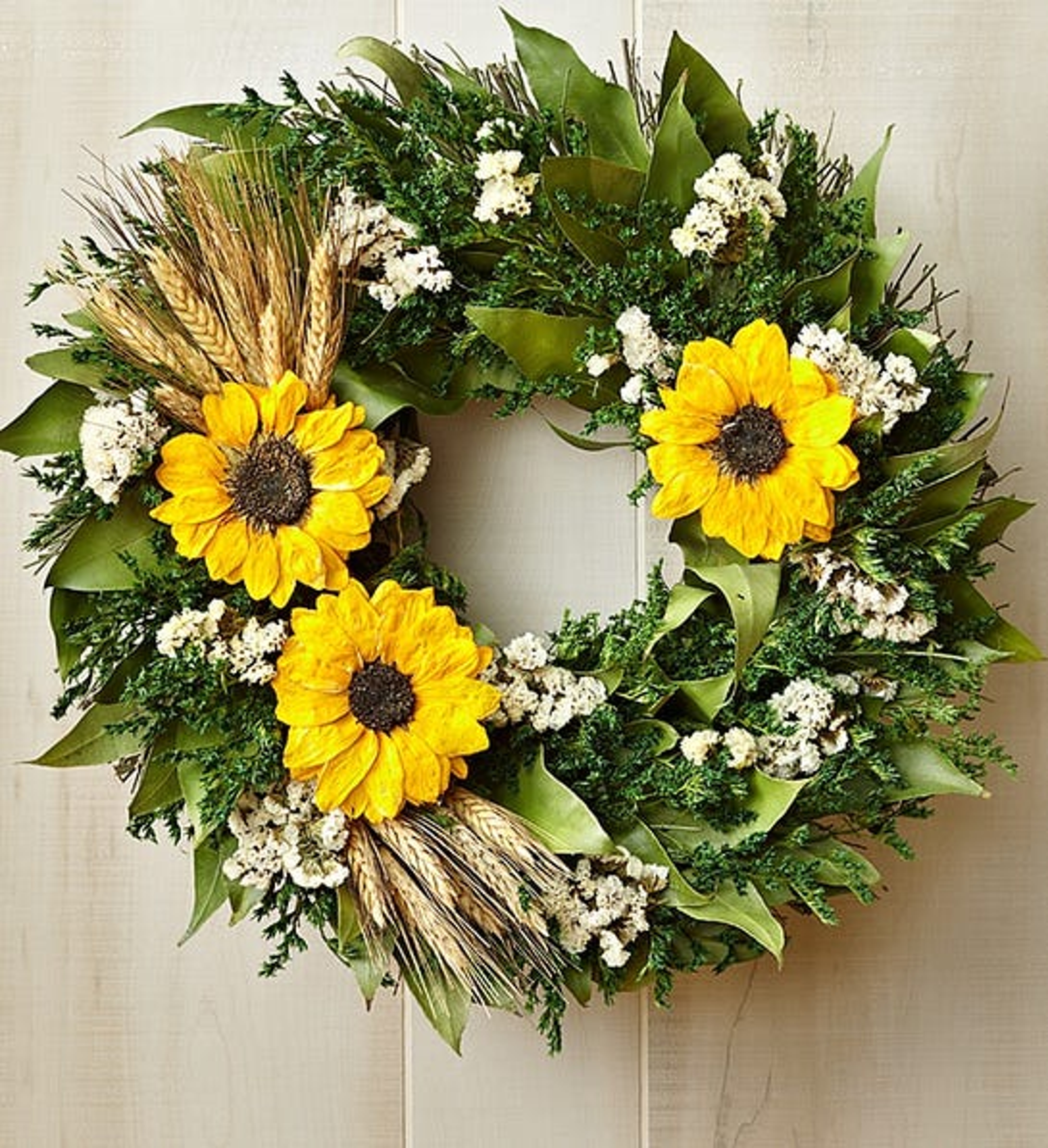 sunflower crafts with sunflower wreath