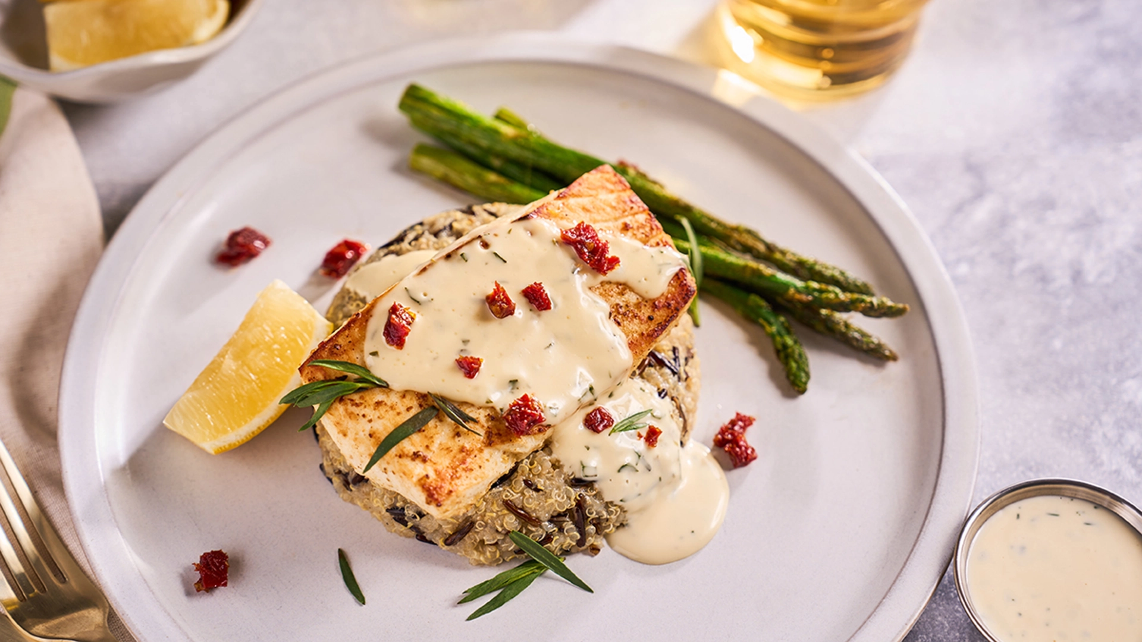 broiled halibut tarragon aioli recipe