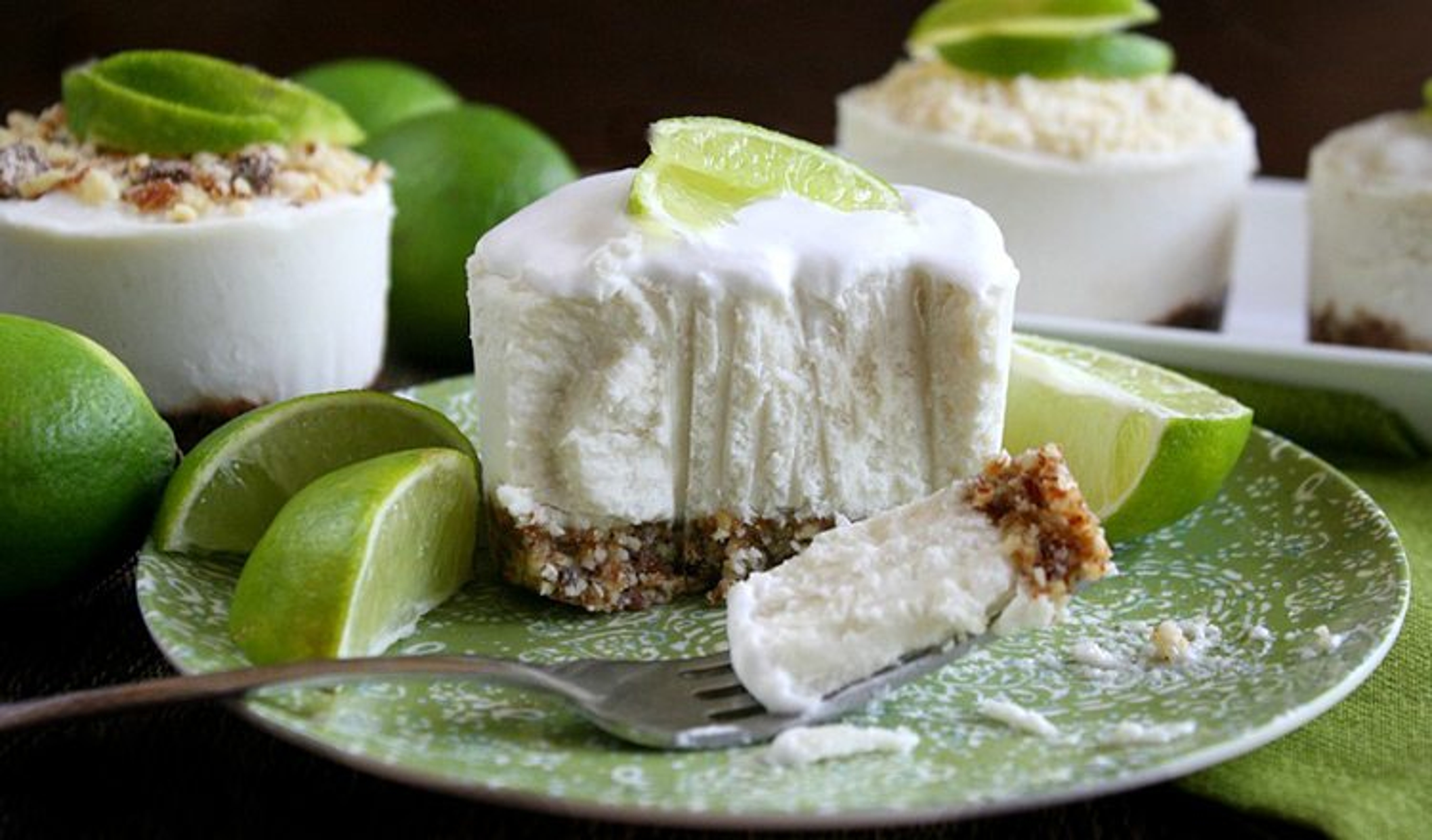 Raw Vegan Key Lime Pie with Coconut Cream Topping