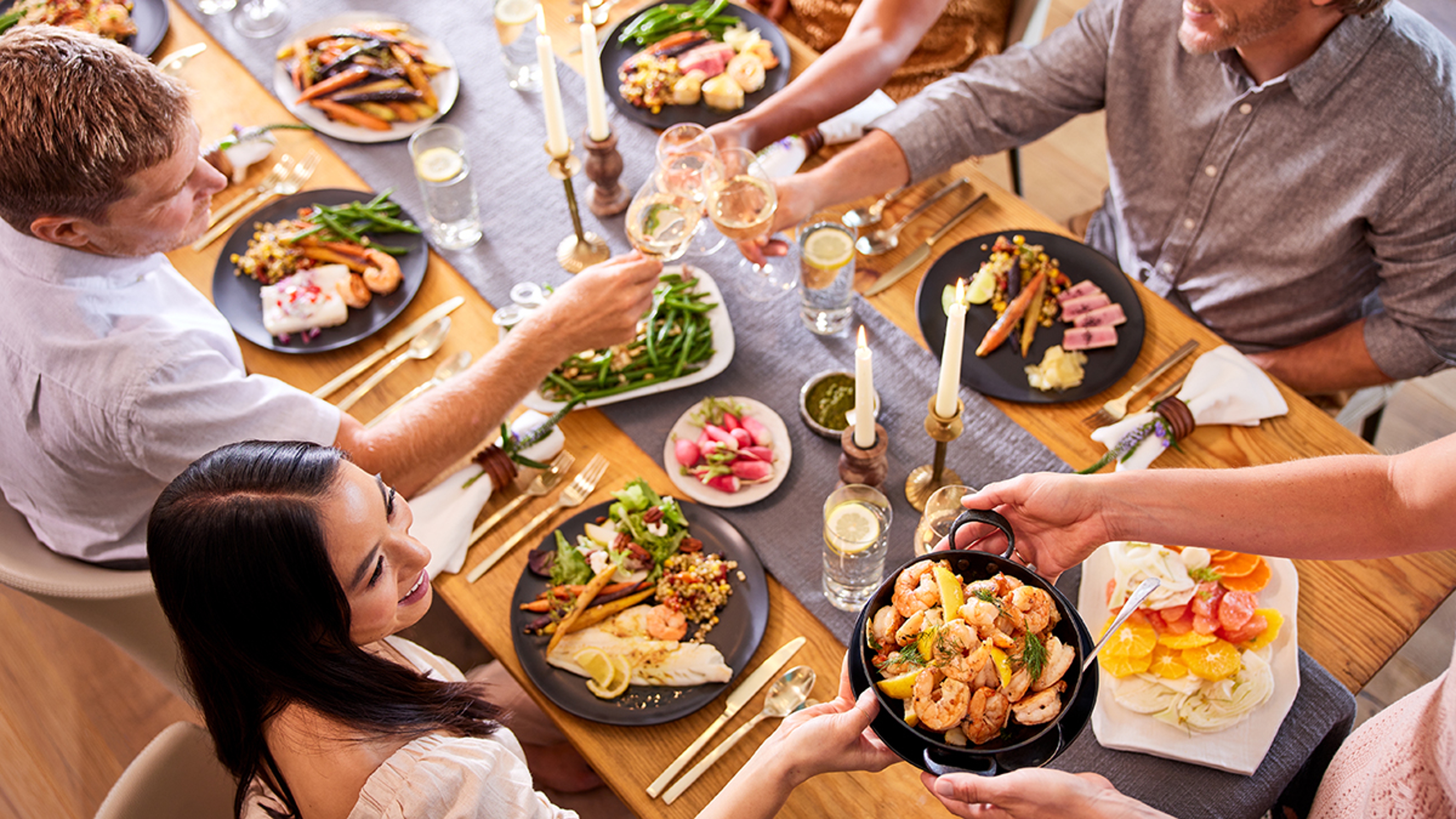 new years resolutions dinner table