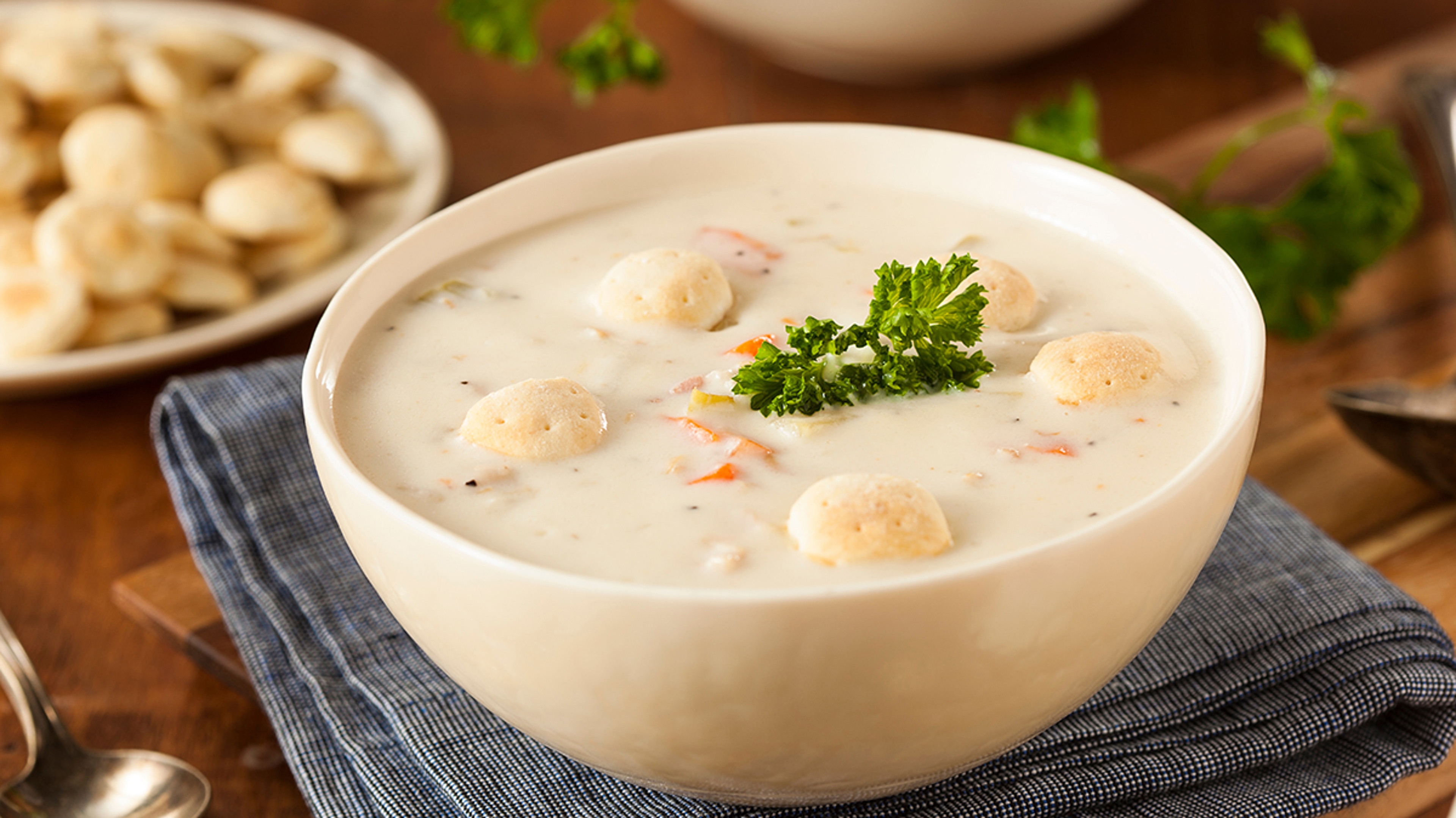 tailgating with fish clam chowder horizontal