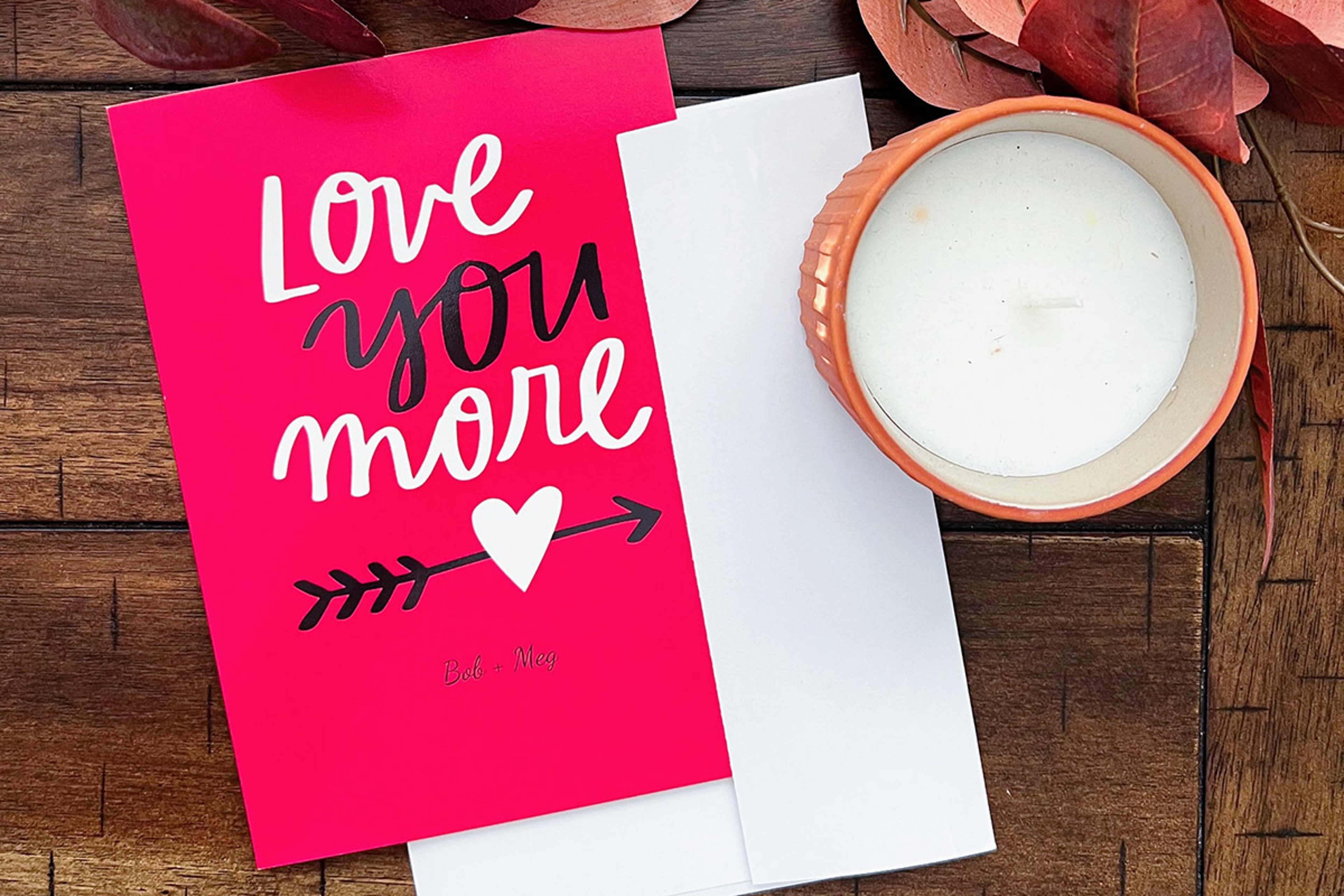 how to write a love letter card candle