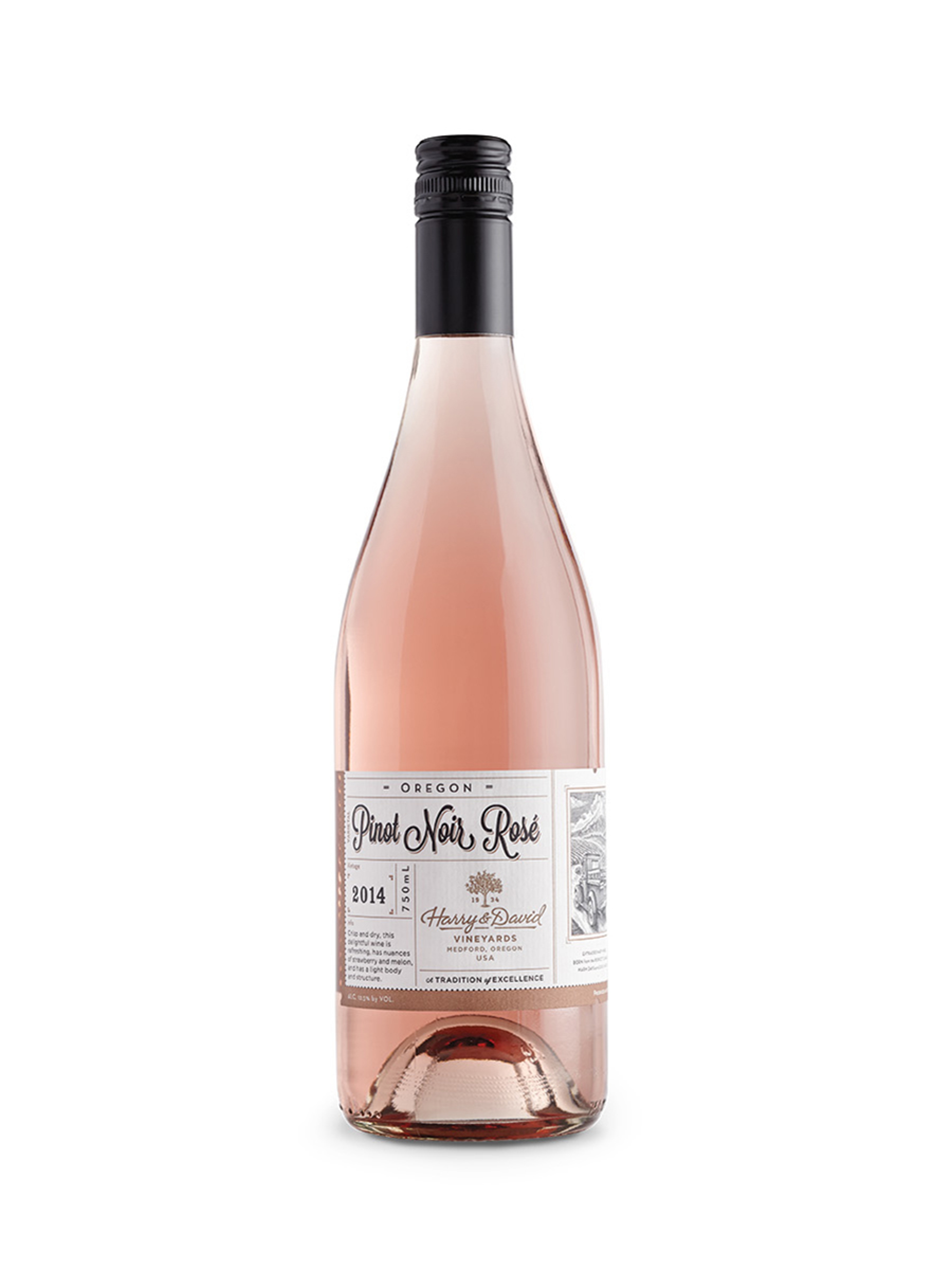 Bottle of Harry & David pinot noir rose