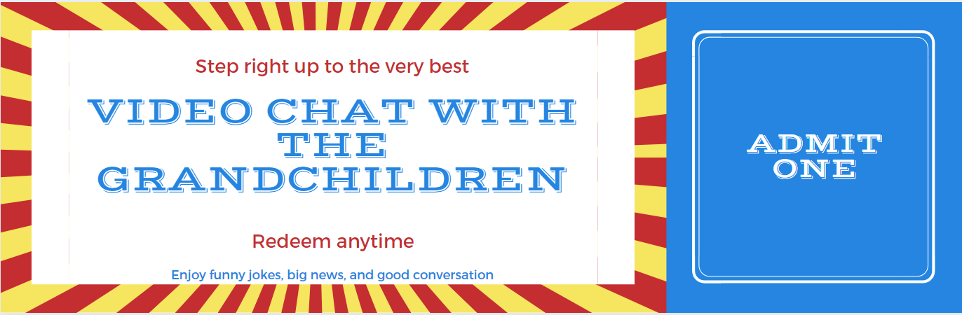 Father's day coupon: Video chat
