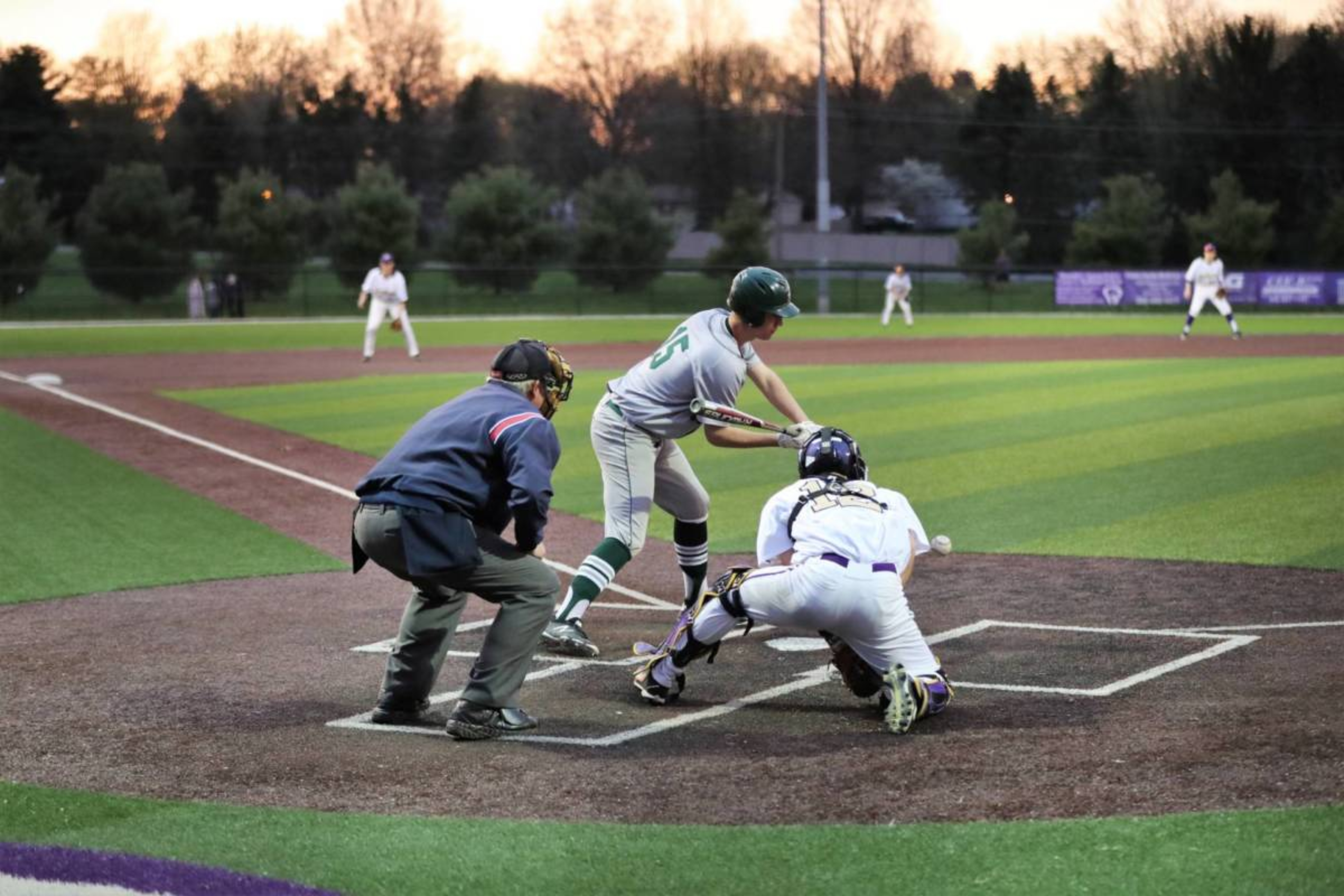 Baseball players on a field